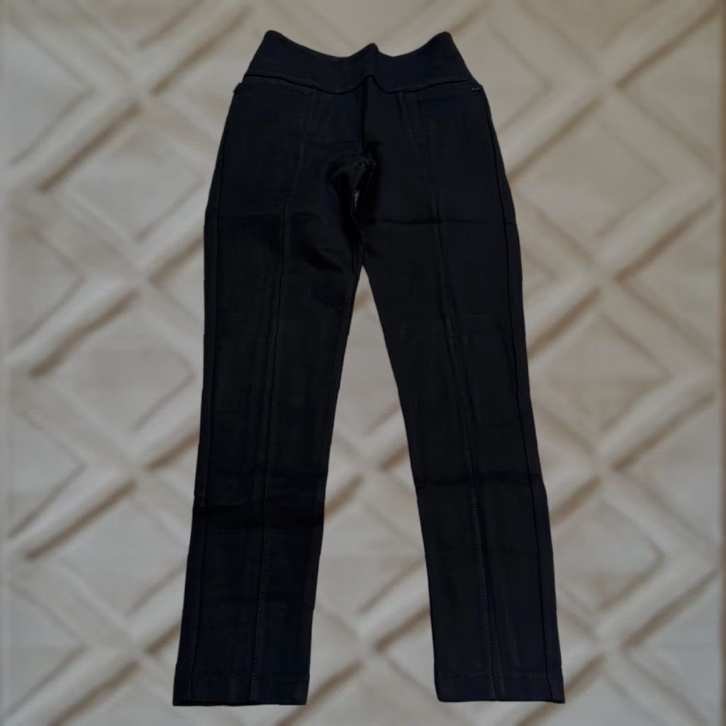 Vintage VINTAGE Betabrand Power Down Skinny Yoga Pants Womens Small Black Stretch Drawstring Casual Active Wear Size 28" / US 6 / IT 42 - 1 Thumbnail