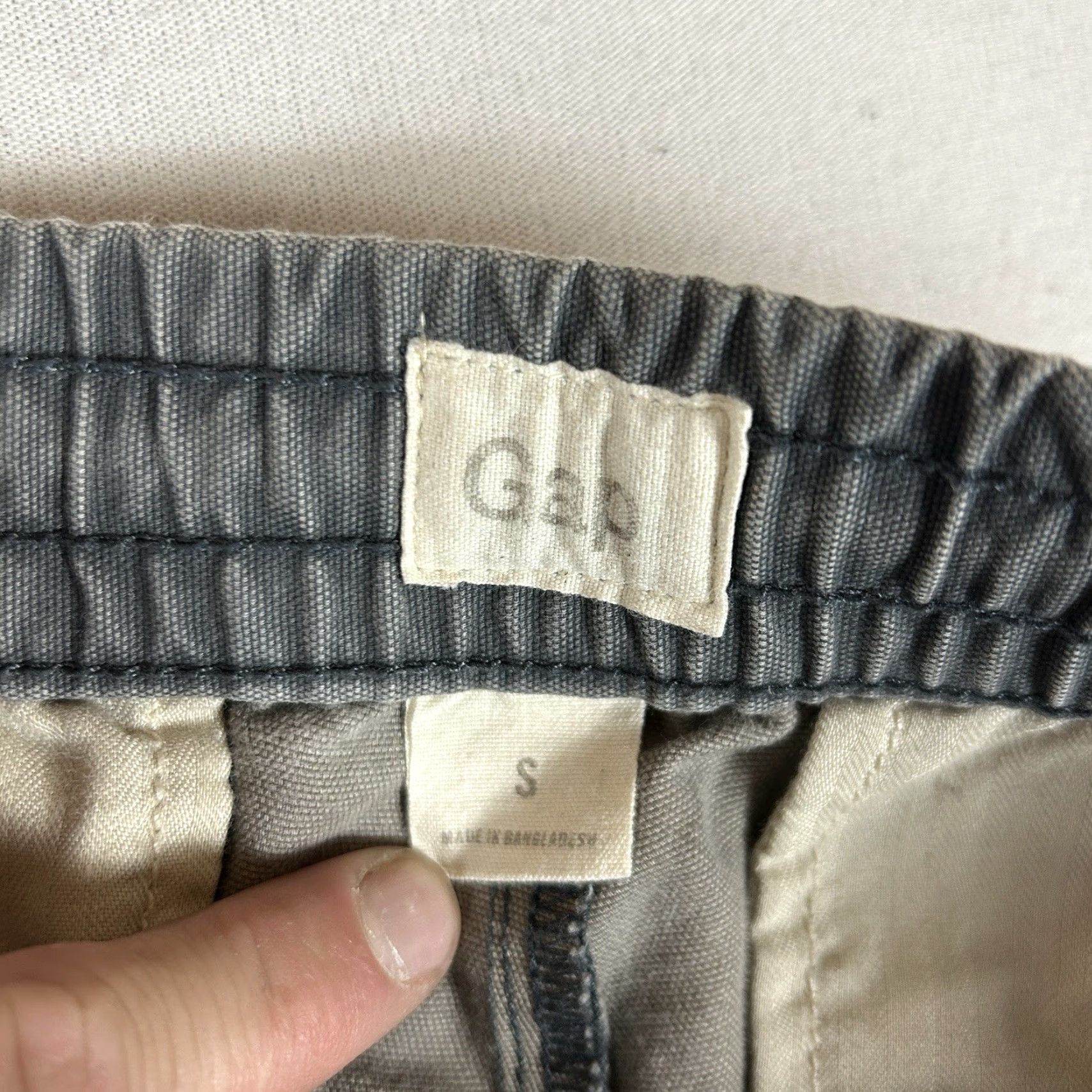 Gap Gap Jogger Pants Mens Small Gray Drawstring Pockets Canvas Cargo Size US 29 - 6 Thumbnail