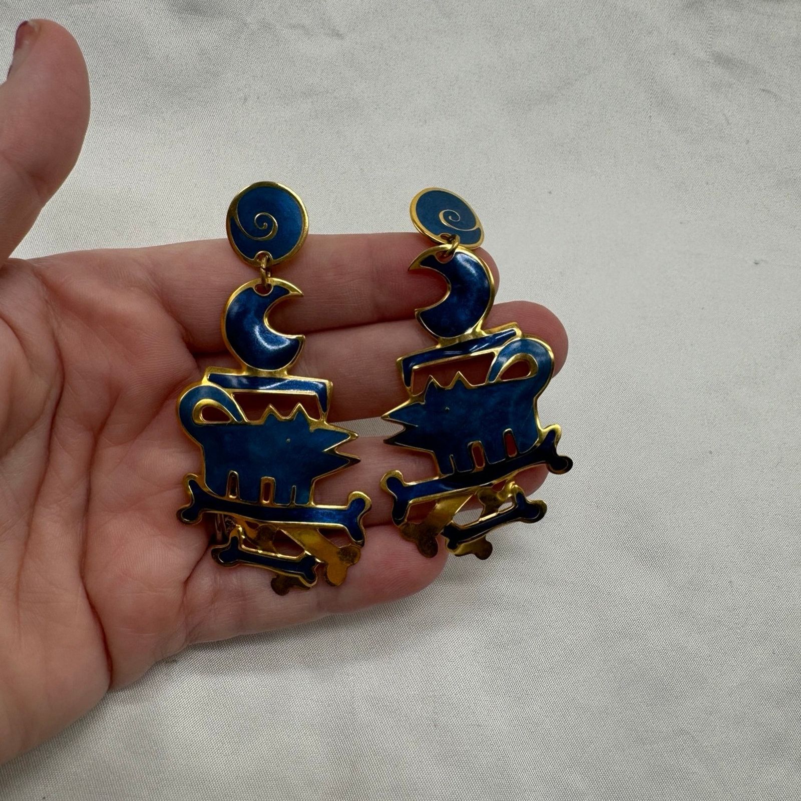 NBDN Nobrandedon VTG Bereli dog dangle earrings Size ONE SIZE - 2 Thumbnail