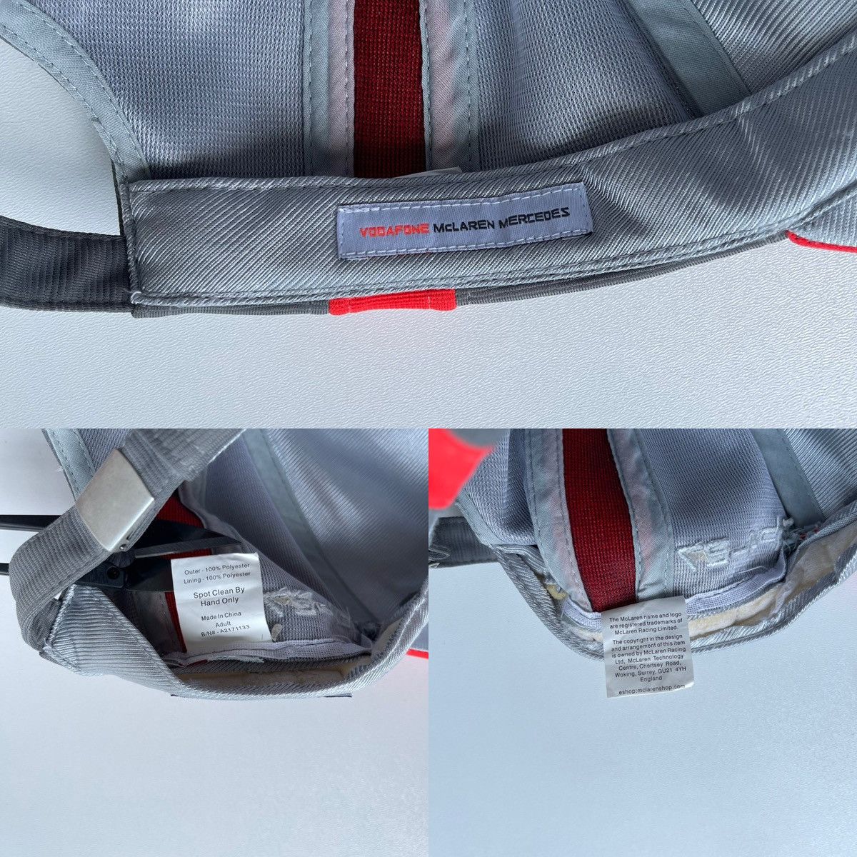 Formula 1 × Mercedes-Benz × Vintage Vodafone McLaren Mercedes MP4-27 Racer Limited Cap Vintage Size ONE SIZE - 7 Thumbnail