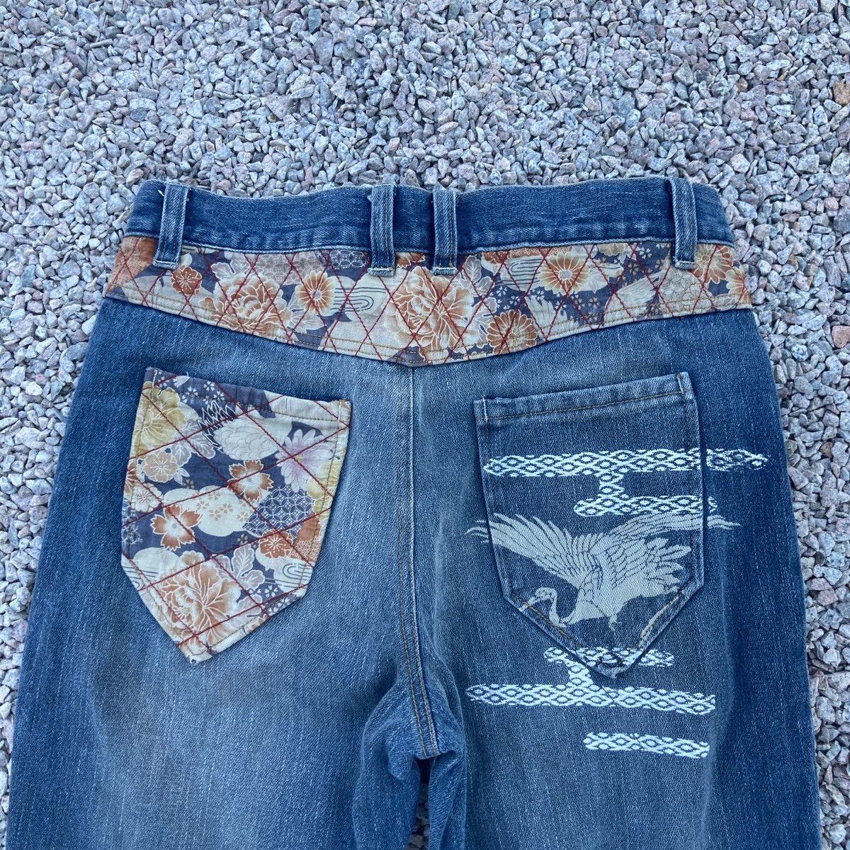 If Six Was Nine JAPANESE BRAND KARAKURI TAMASHI JEANS Size US 35 - 7 Thumbnail