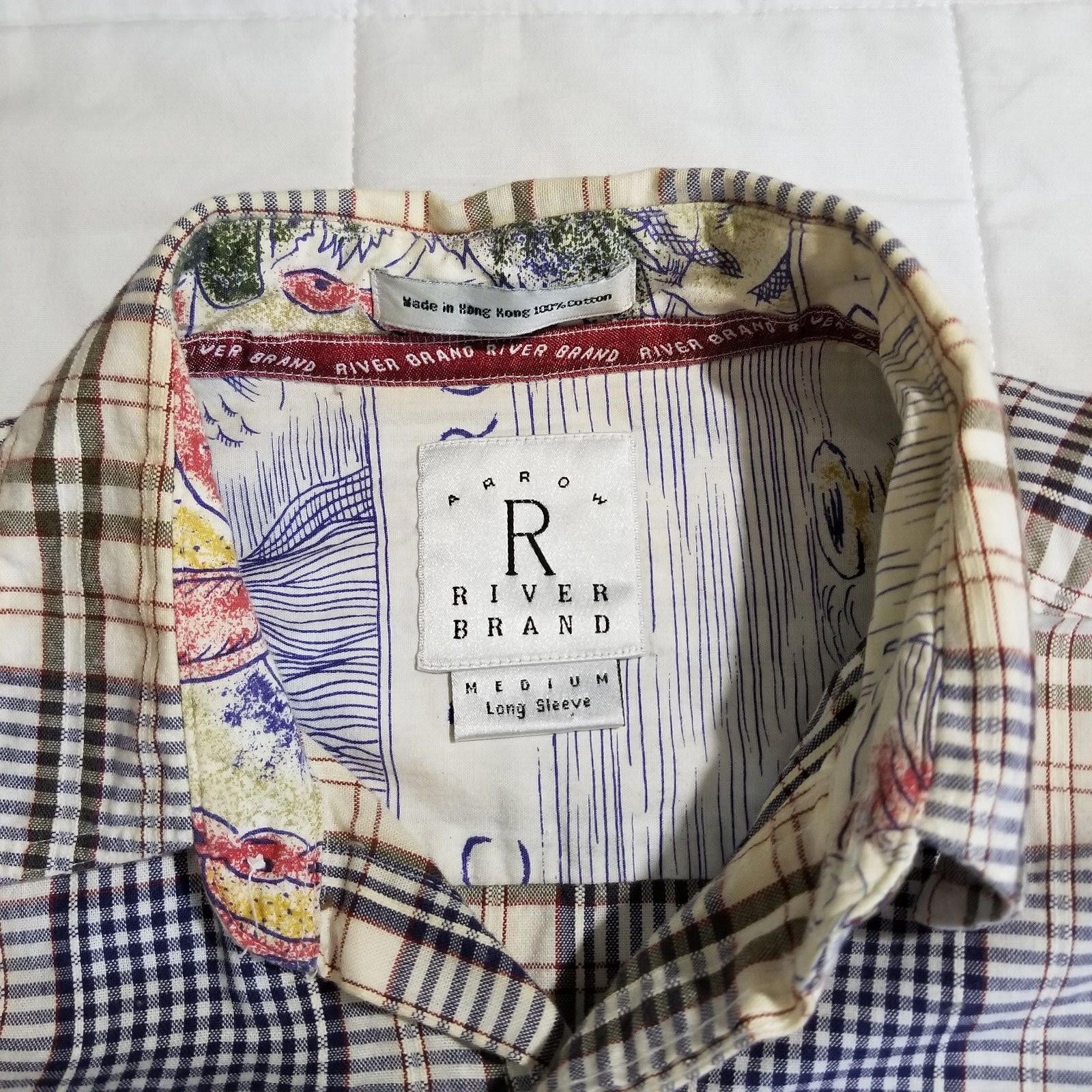 Arrow Arrow River Brand Cream and Blue Plaid Medium Size US M / EU 48-50 / 2 - 4 Thumbnail