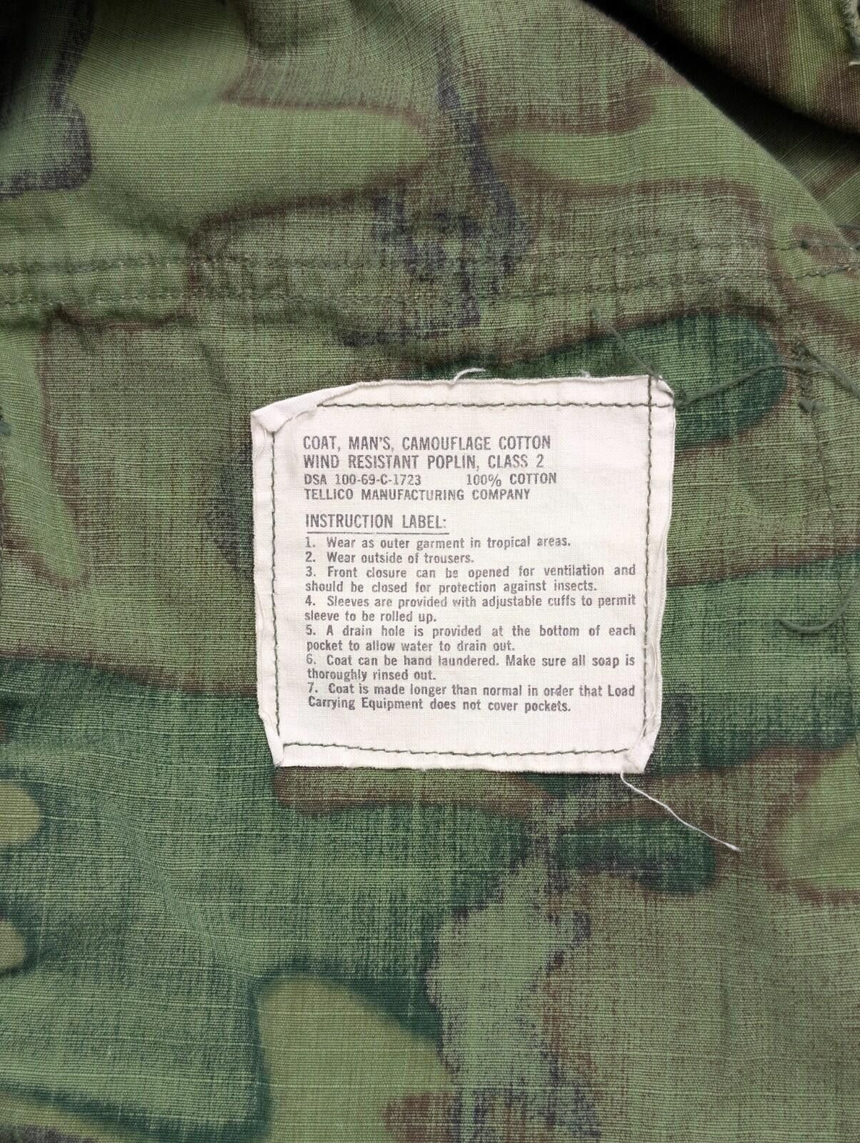 Other ERDL 1969 Date Lowland Combat Coat Vietnam Era - Medium Size ONE SIZE - 3 Thumbnail