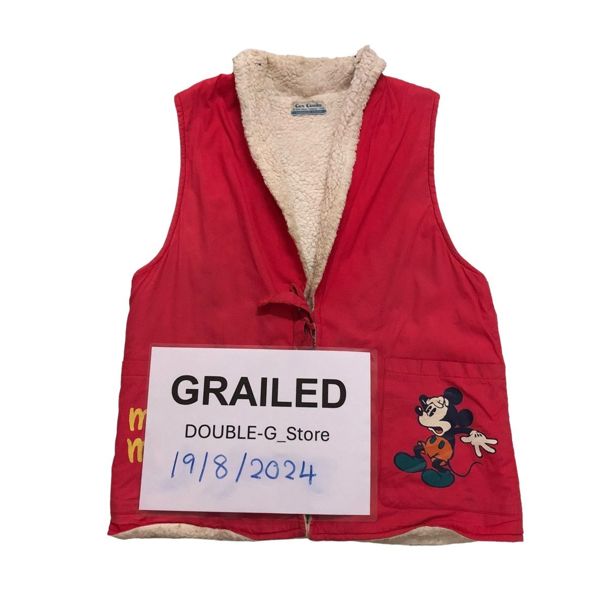 Japanese Brand 📌CARTOON NETWORK MICKEY MOUSE VEST JACKET BIG LOGO Size US M / EU 48-50 / 2 - 1 Thumbnail