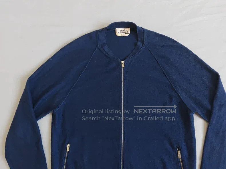 Other Hermes Men's cashmere jacket, dark blue, 60% cashmere + 40 Size US S / EU 44-46 / 1 - 2 Thumbnail