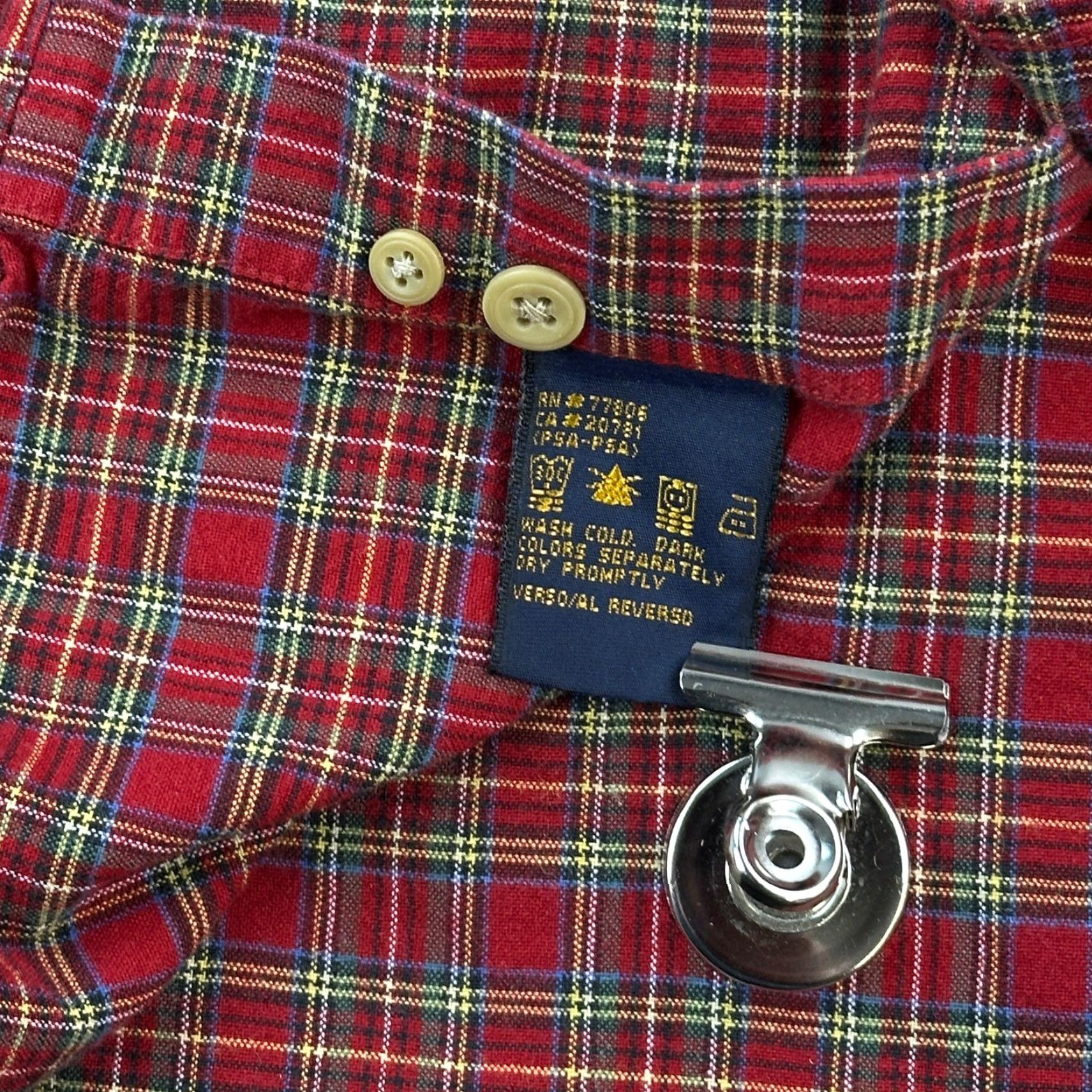 Tommy Hilfiger VINTAGE Tommy Hilfiger Shirt Mens XL Red Plaid Crest Logo Button-Down Preppy Y2K Size US XL / EU 56 / 4 - 7 Thumbnail