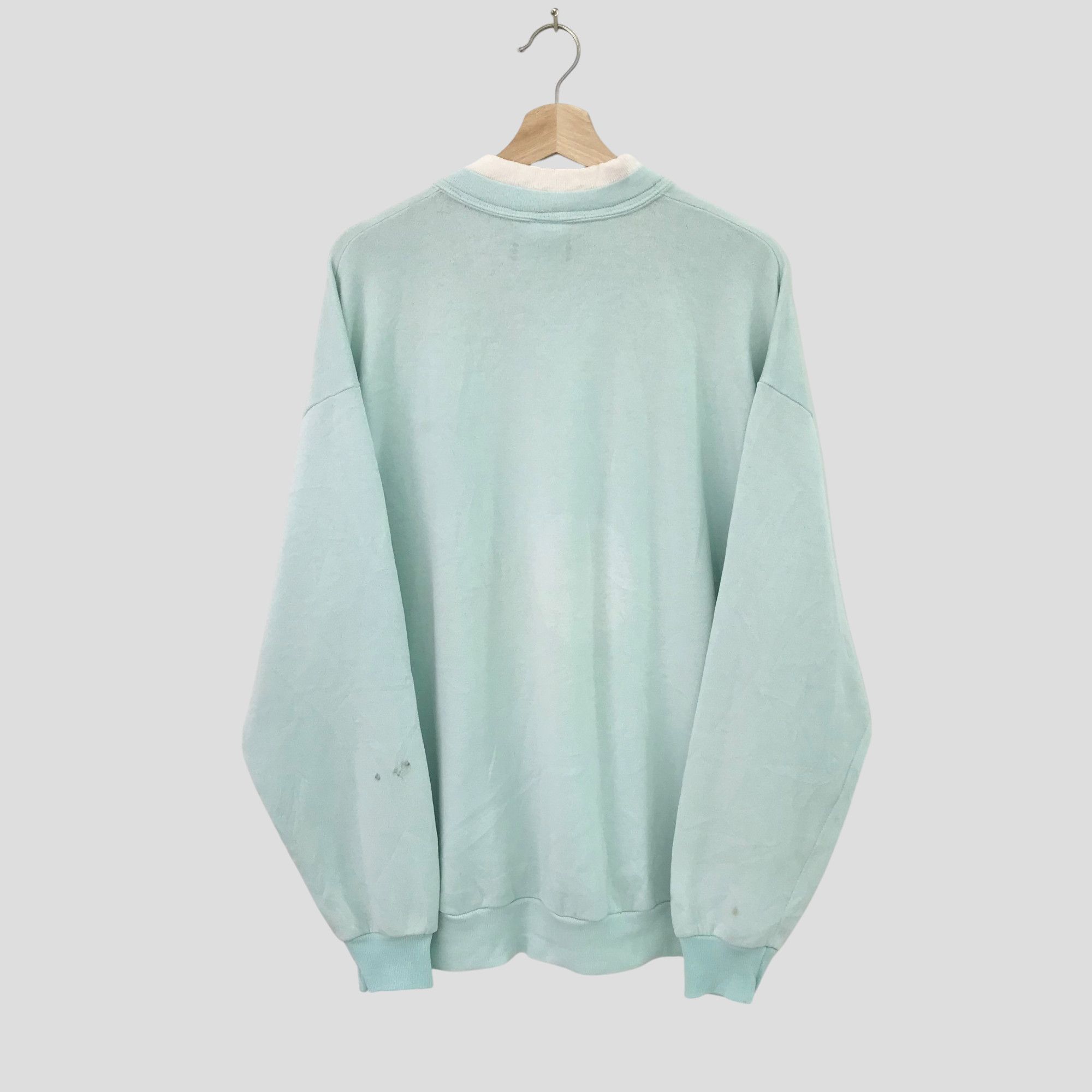 Vintage Vintage 90's Morning Sun Green Sweatshirt - 590 Size US XL / EU 56 / 4 - 2 Thumbnail