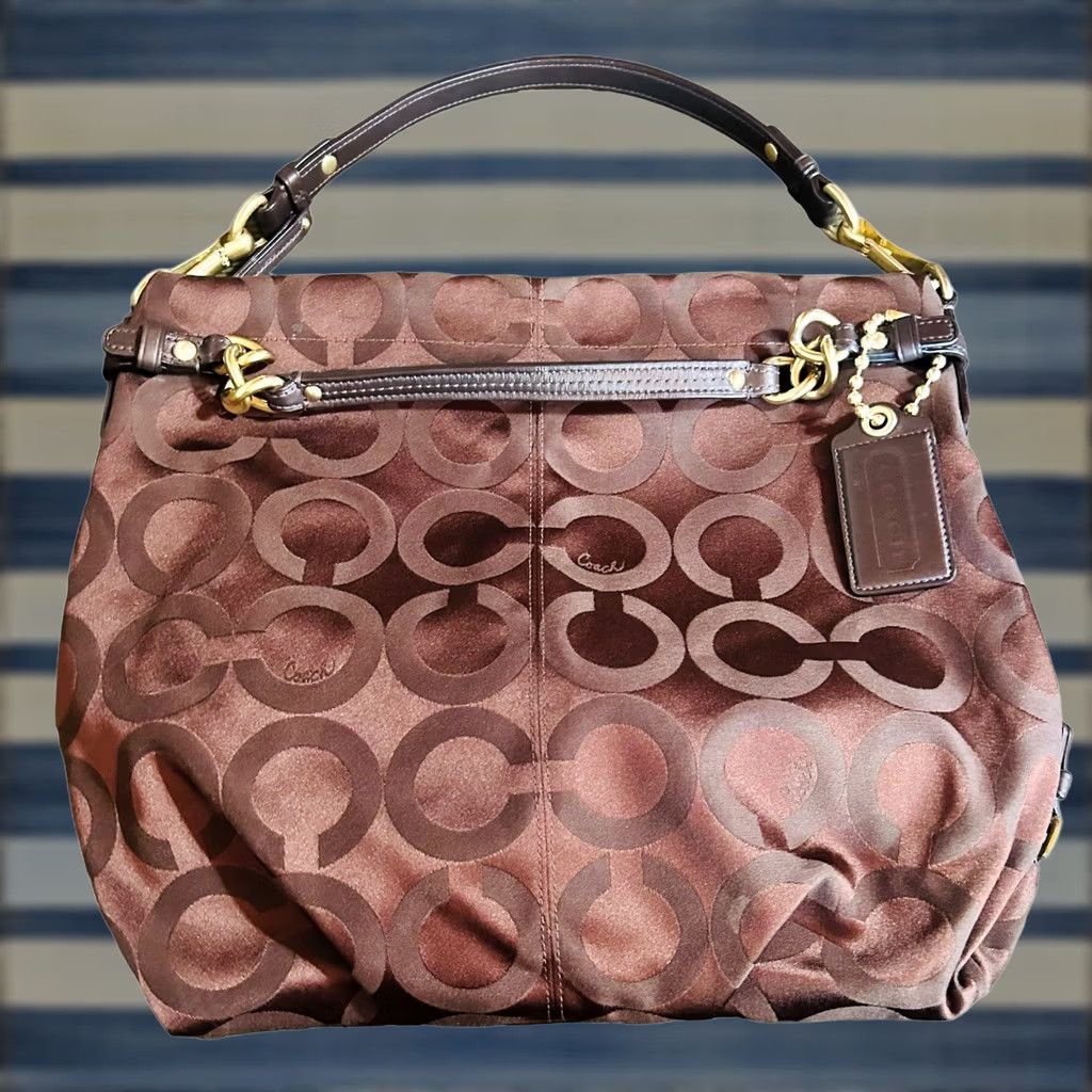 Coach VINTAGE Coach Madison Julianne Purse Tote Satchel Leather/Fabric C Monogram Logo Women’s Size ONE SIZE - 1 Thumbnail