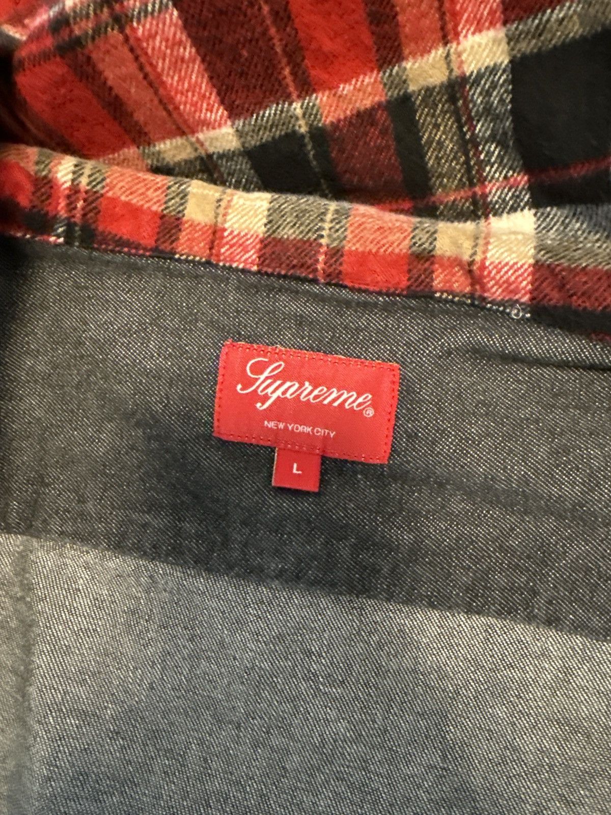 Supreme denim and flannel supreme button up Size US L / EU 52-54 / 3 - 2 Thumbnail