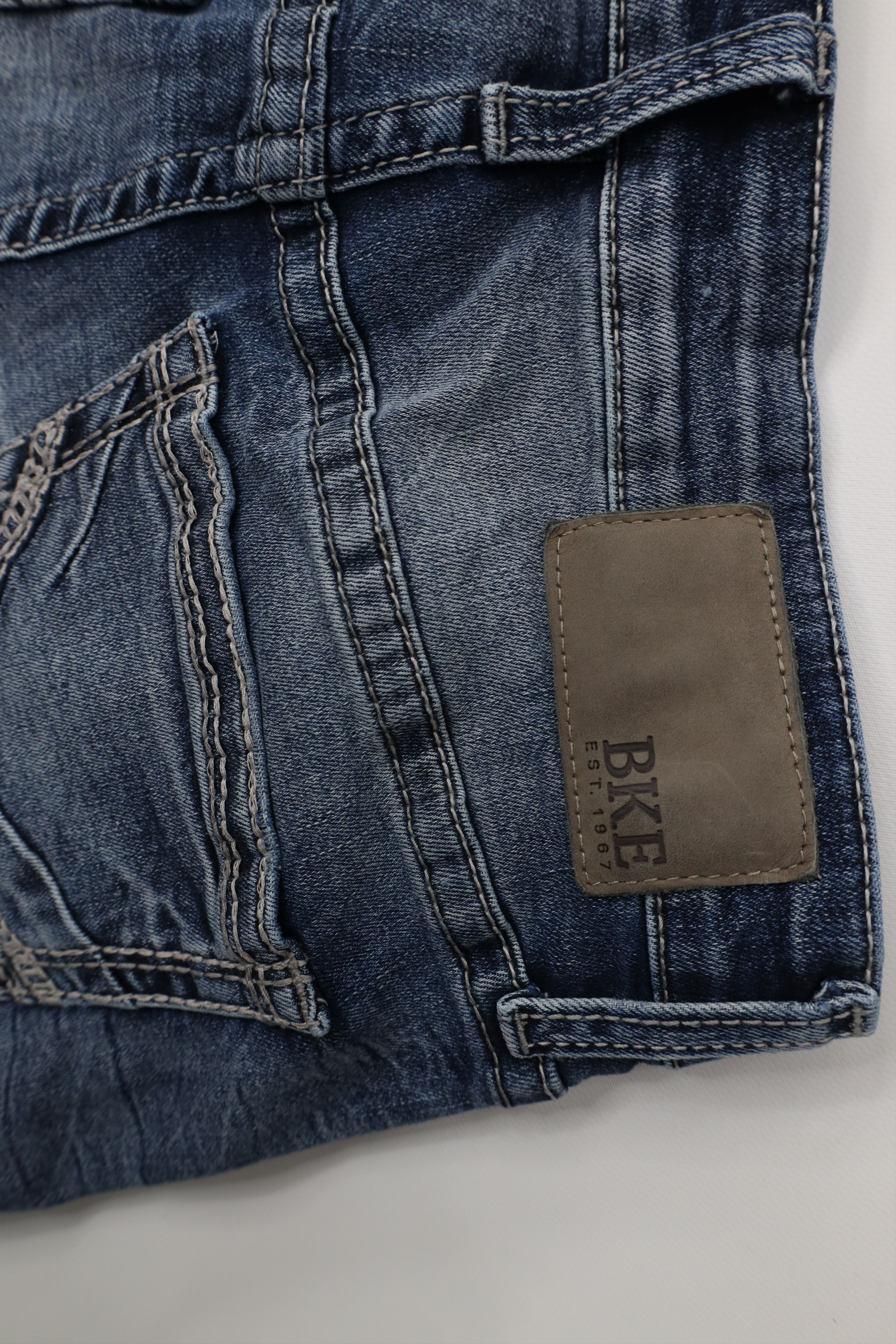 Vintage Buckle BKE Stitch Stretch Jake Bootcut Denim Jeans Blue Size US 28 / EU 44 - 11 Thumbnail