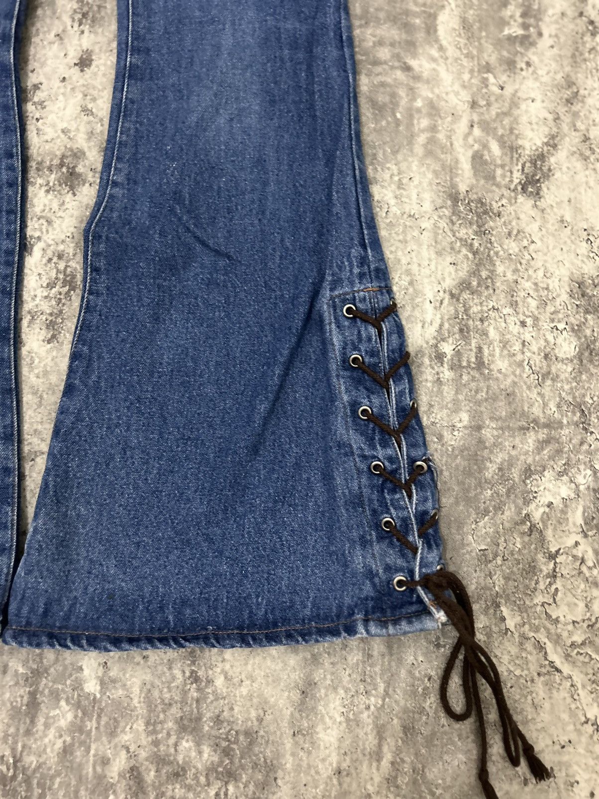 If Six Was Nine × Japanese Brand × Le Grande Bleu (L.G.B.) Vintage Fiftyh’s Campany Lace Leg Super Flare Pans Size US 28 / EU 44 - 5 Thumbnail