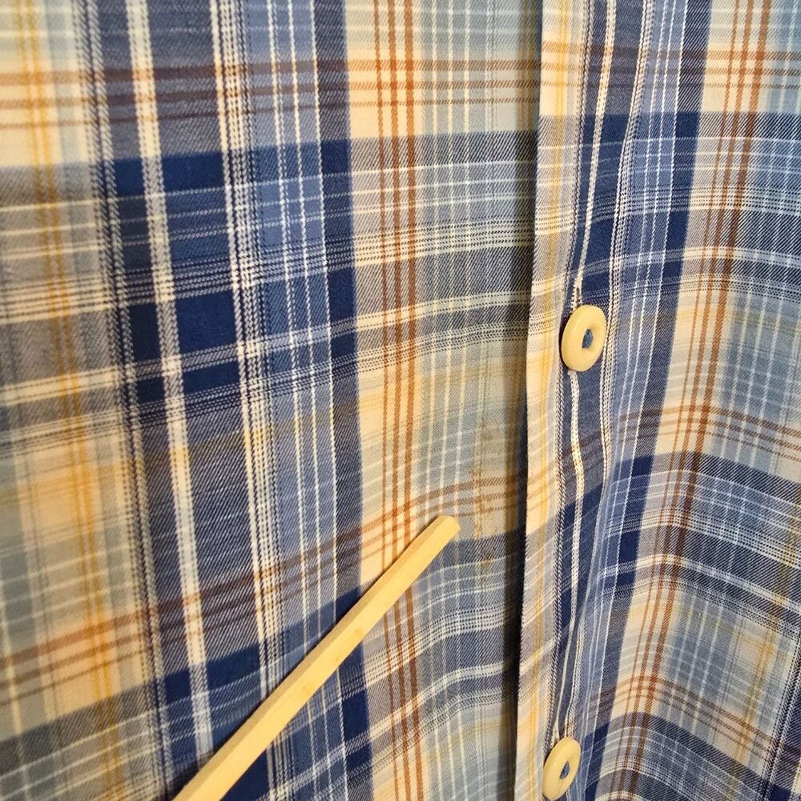 Peter Millar Peter Millar Crown Collection Blue Yellow Plaid Shirt XL Size US XL / EU 56 / 4 - 6 Thumbnail