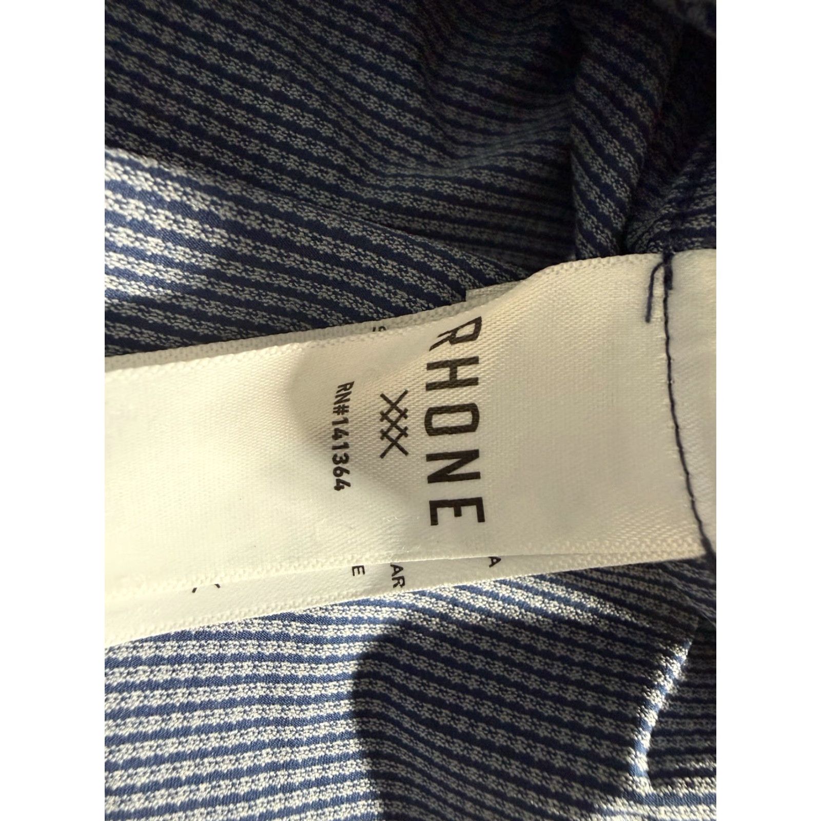 Rhone Rhone Shirt Mens M Blue Geometric Stretch Button Front Slim Fit Size US M / EU 48-50 / 2 - 6 Thumbnail