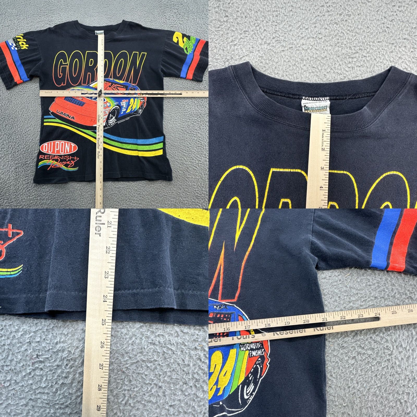 NASCAR Vintage 90s Jeff Gordon NASCAR Hangin' It All Out T-shirt Size 2XL Black Cotton Unisex Adults Short Sleeve Round Neck 90s Theme Mens Womens Size US XXL / EU 58 / 5 - 8 Thumbnail