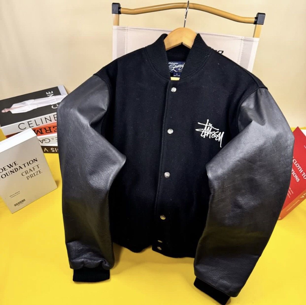 Stussy Stussy Irie Roots Wool Leather Varsity Jacket Size US M / EU 48-50 / 2 - 2 Thumbnail