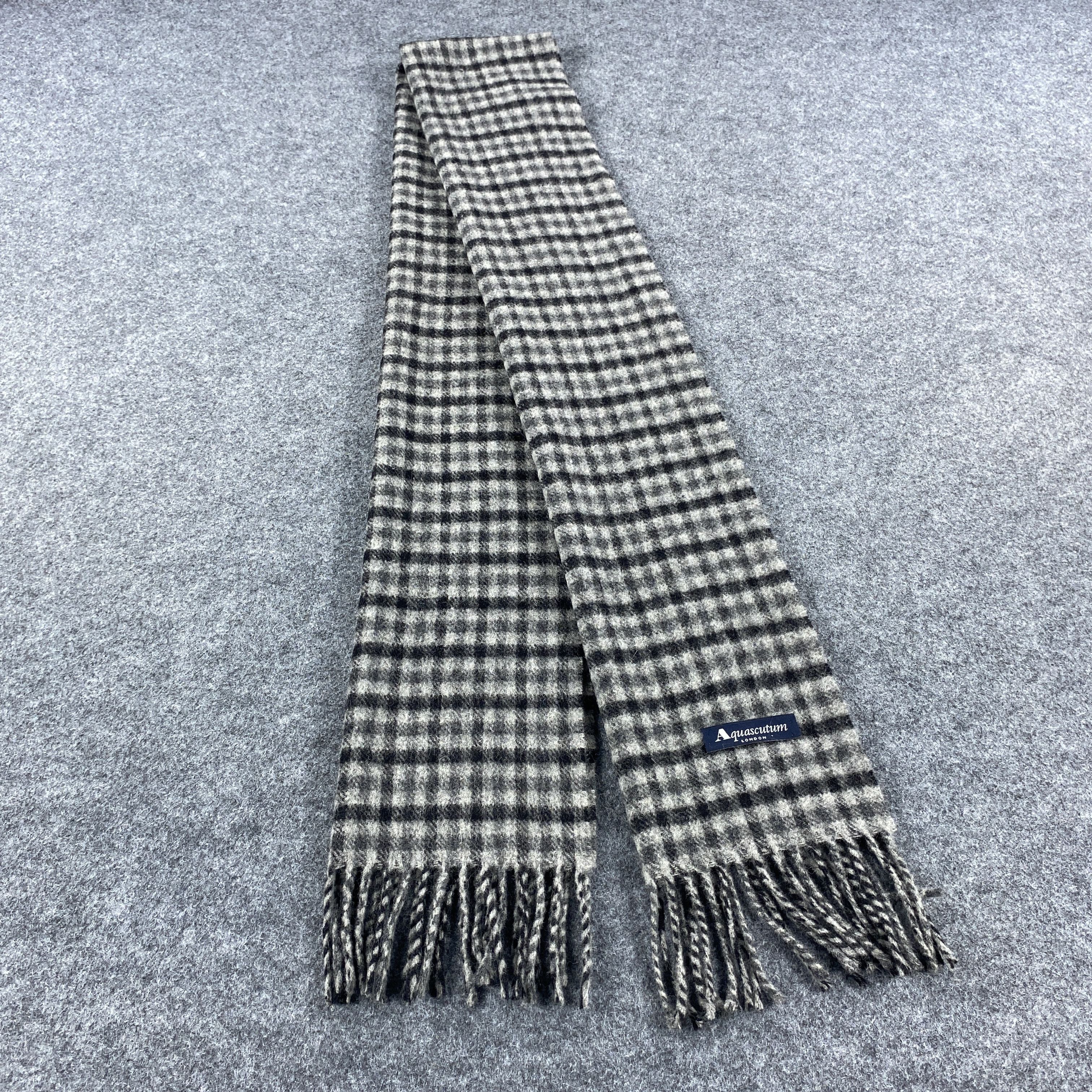 Aquascutum × Vintage GF10614 Aquascutum Scarf Neck Wear Muffler Nova Check Size ONE SIZE - 1 Thumbnail