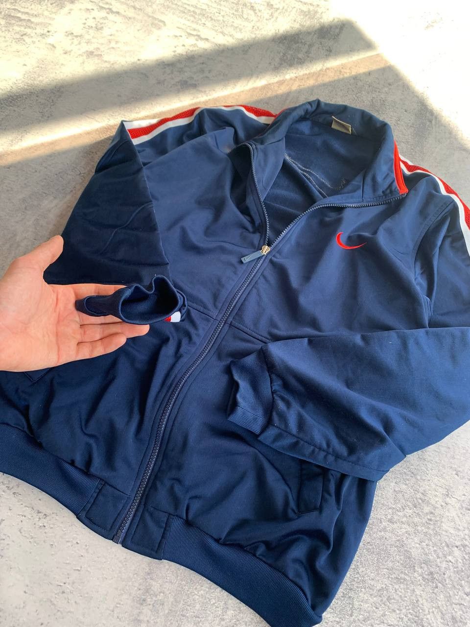 Nike Vintage Nike Track Jacket 00s Swoosh Y2K Striped Size US L / EU 52-54 / 3 - 6 Thumbnail