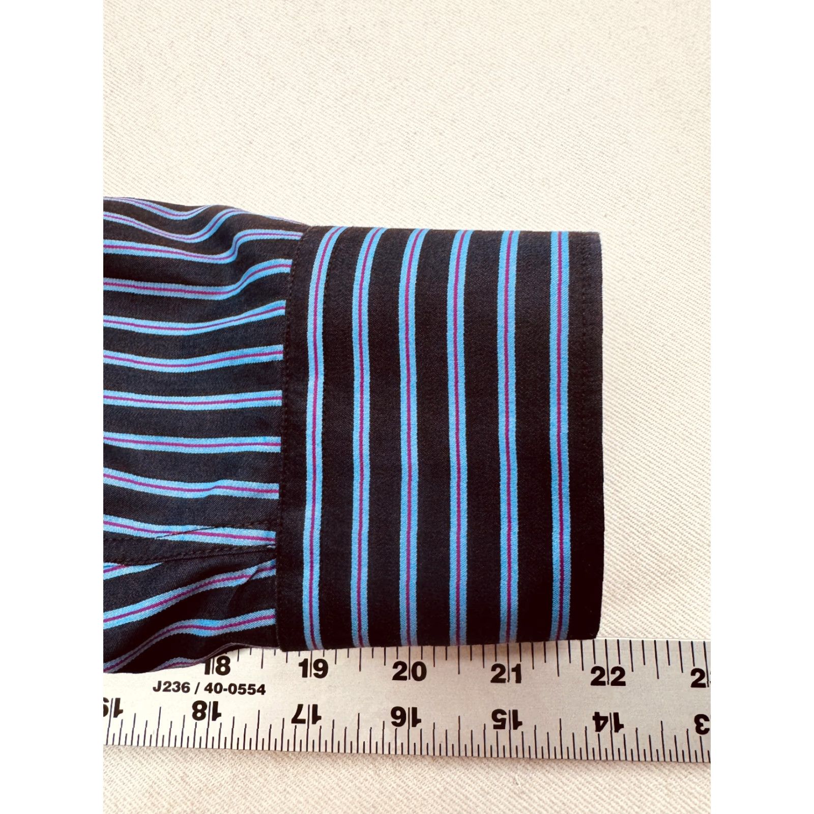 BUGATCHI Bugatchi Uomo Shirt Long Sleeve Mens XL 100% Cotton Striped Dress Button-Down Casual Classic Colorful Size US XL / EU 56 / 4 - 8 Thumbnail