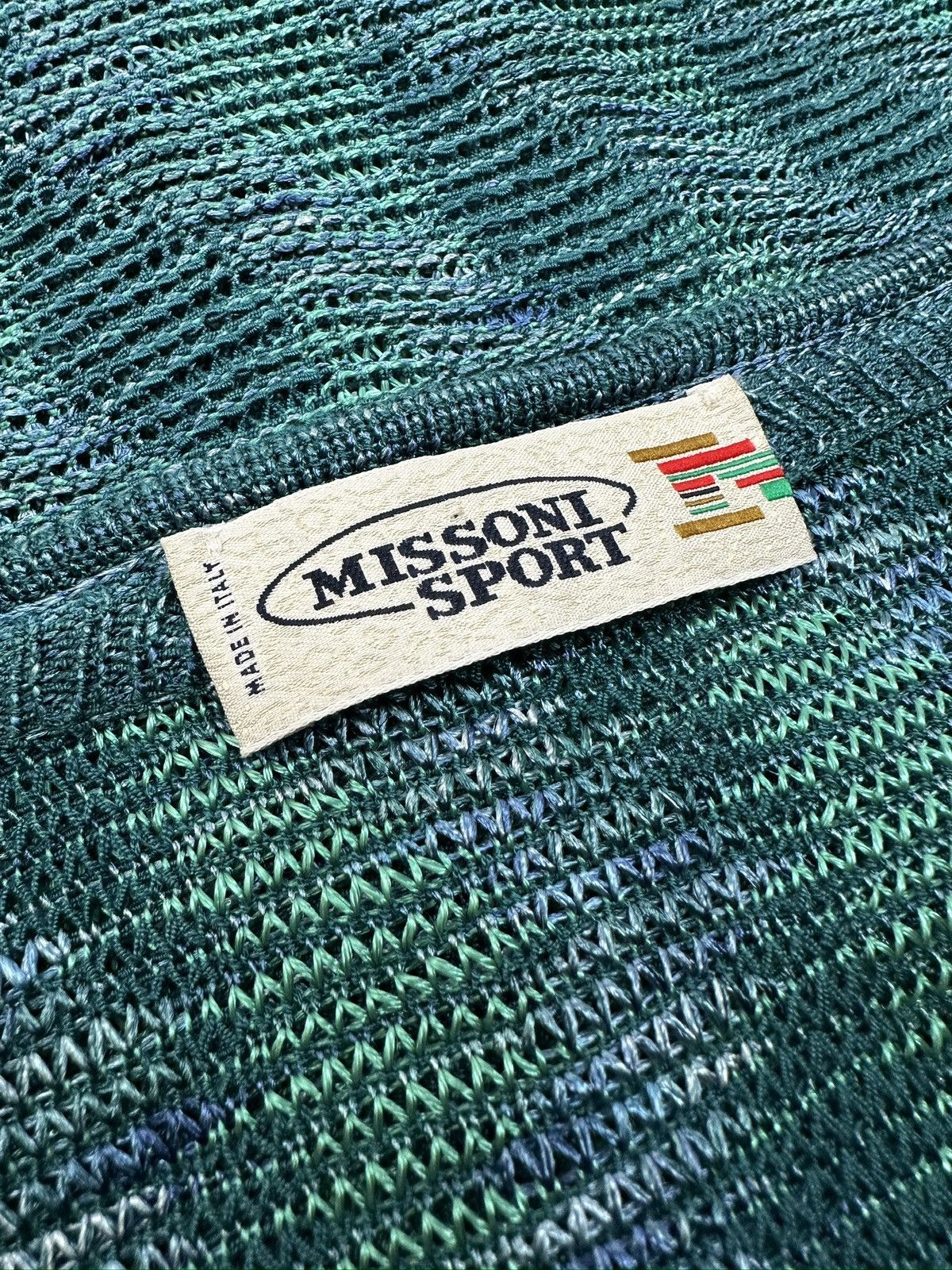 Missoni Vintage 90s MISSONI Sport Viscose Mesh Cardigan Size XL / US 12-14 / IT 48-50 - 5 Thumbnail