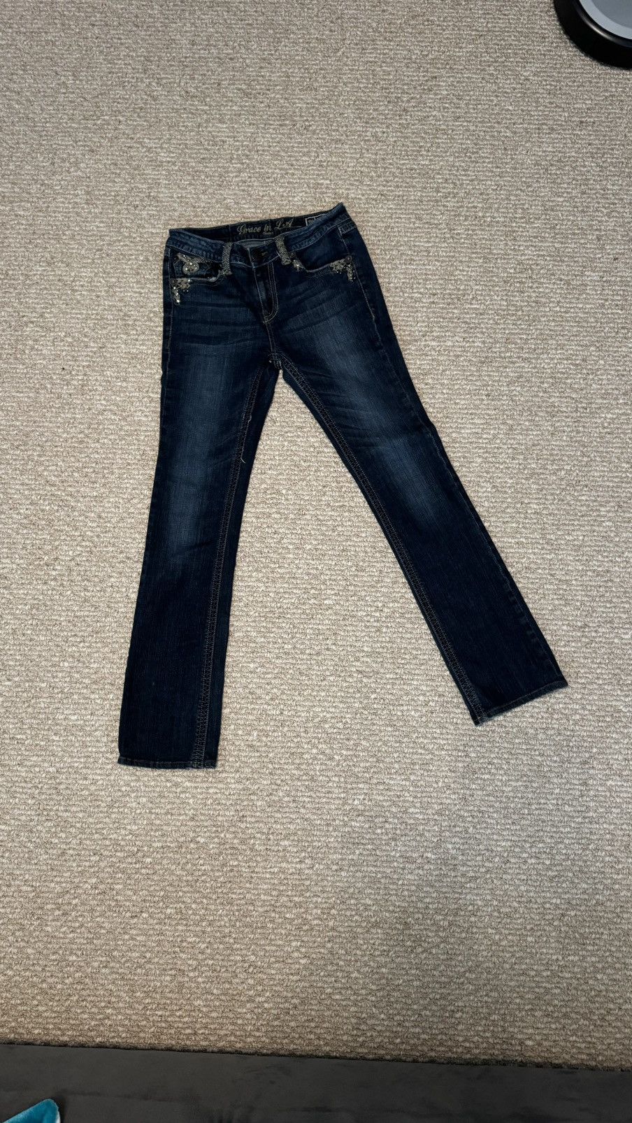 Grace in LA × Vintage Grace in LA Rhinestone Jeans Easy Fit Size 29" - 3 Thumbnail