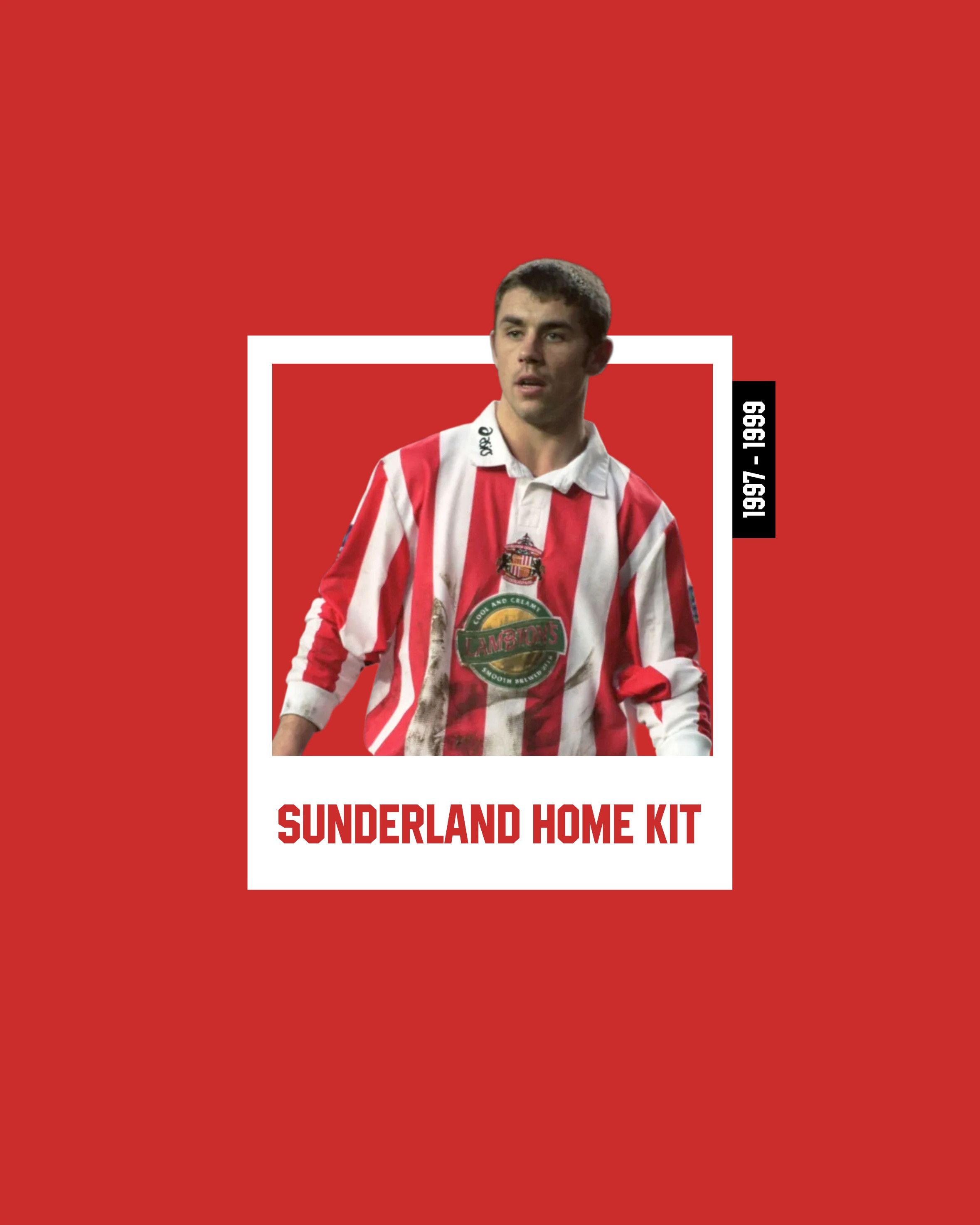 Asics Sunderland AFC Home Kit 1997 1998 1999 Size US L / EU 52-54 / 3 - 11 Thumbnail