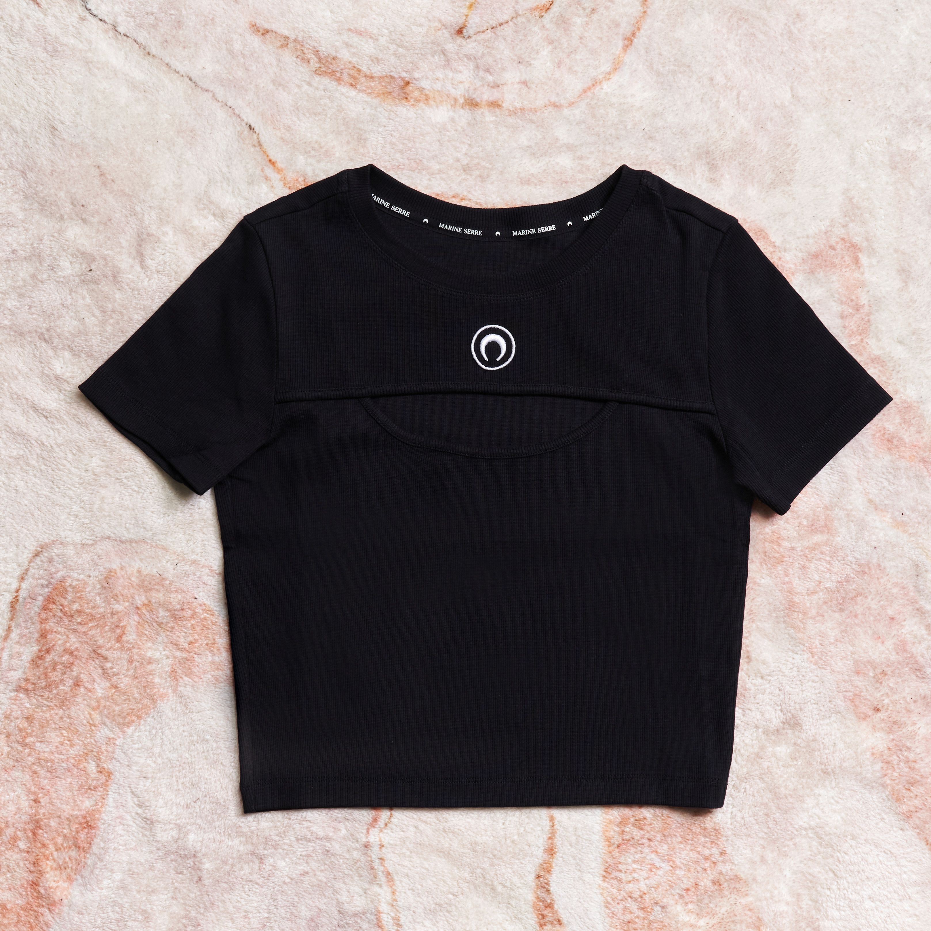Marine Serre MARINE SERRE Moon Logo Cropped T Shirt Size M / US 6-8 / IT 42-44 - 1 Thumbnail