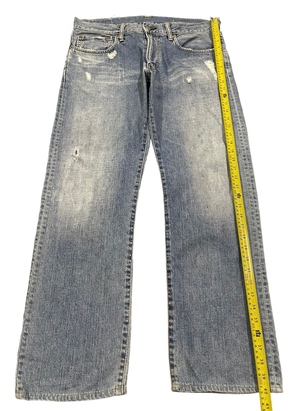 Edwin Vintage Japan Edwin 503 Blue Wash Distress Baggy Jeans Size US 34 / EU 50 - 11 Thumbnail