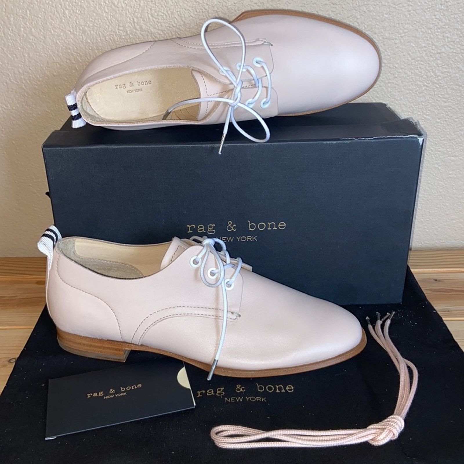 Rag & Bone NEW! rag & bone AUDREY 39.5 9.5 Pink Leather Loafer Oxford Size US 9.5 / IT 39.5 - 2 Thumbnail