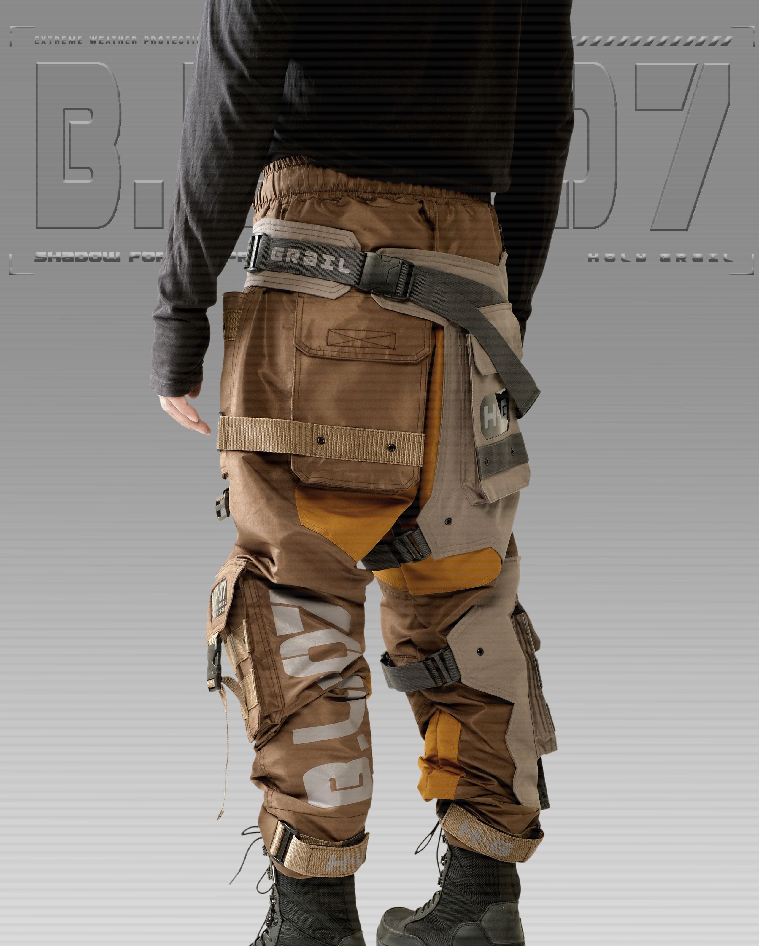 Hi Tec H-G PRO-TECH-TOR "SHADOW FORCE" TECHWEAR CYBERPUNK HOLYGRAIL Size US 34 / EU 50 - 8 Thumbnail