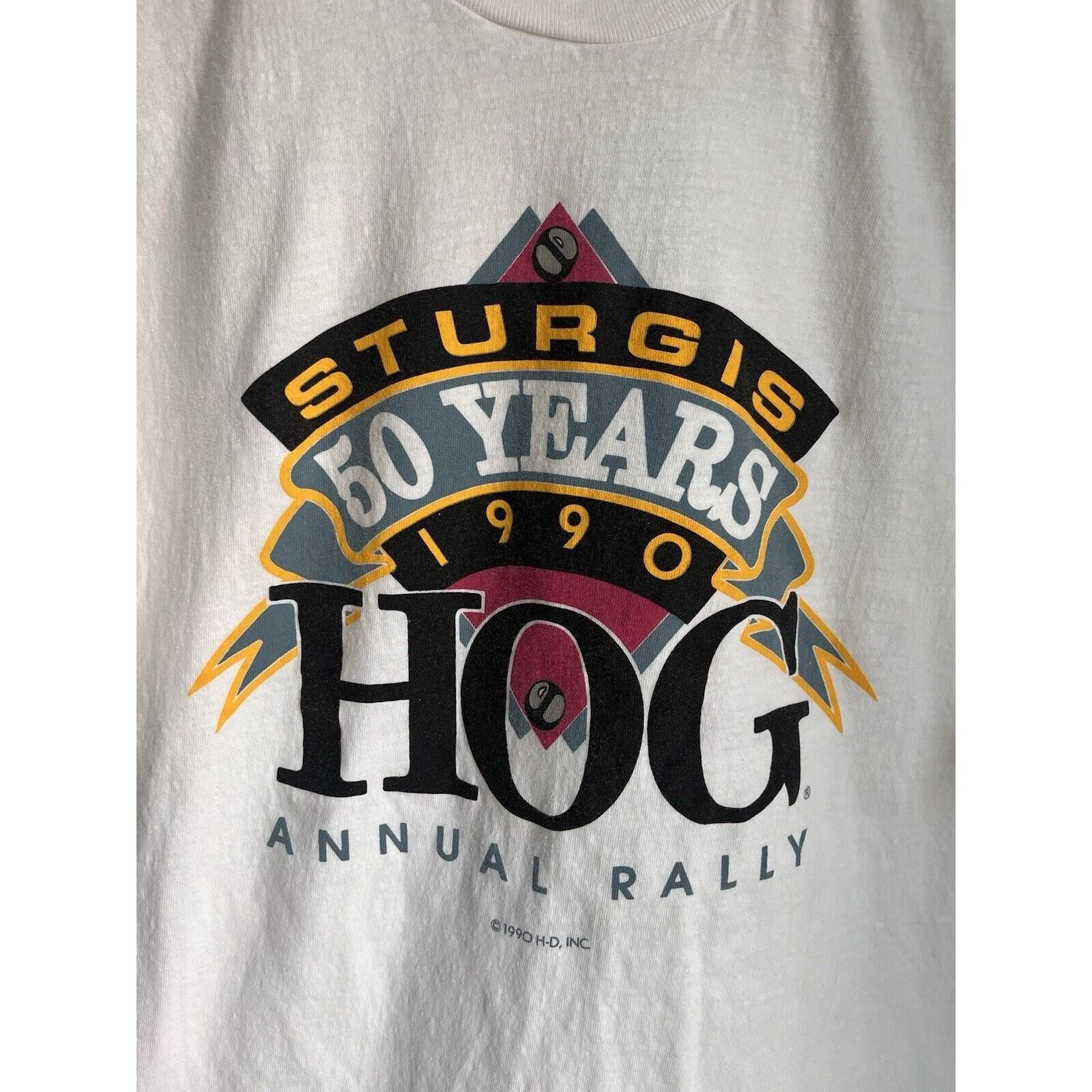 Harley Davidson VINTAGE HARLEY DAVIDSON STURGIS RALLY SINGLE STITCH TEE 90S Size US XL / EU 56 / 4 - 2 Thumbnail