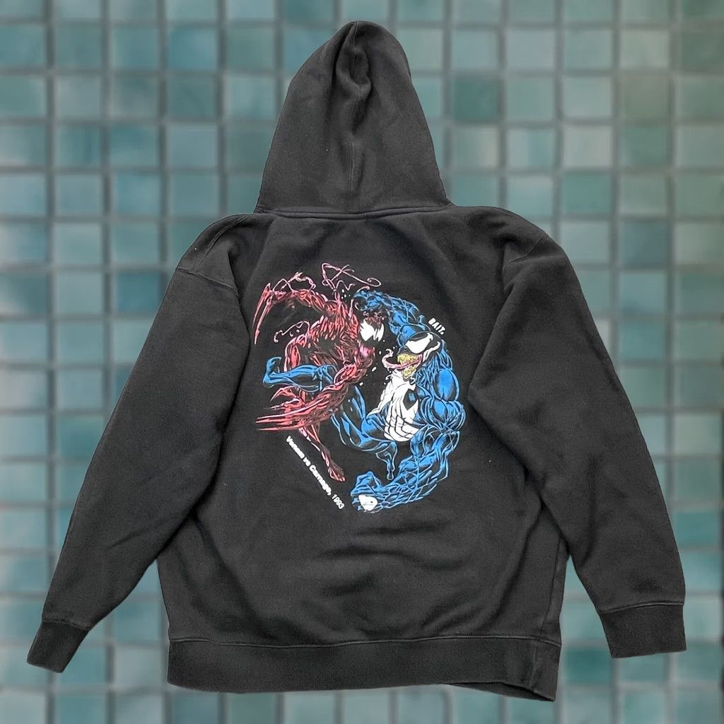 Vintage Marvel Hoodie Men XL Black Venom Carnage Comics Graphic Print Pullover Hooded Casual Sweatshirt Size US XL / EU 56 / 4 - 1 Thumbnail