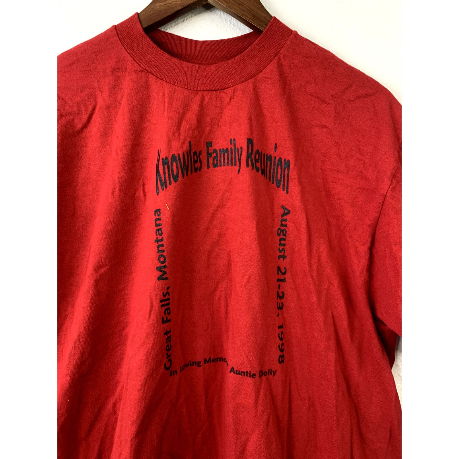 Jerzees Vintage Family Reunion Shirt Knowles Bear T-Shirt VTG XL Size US XL / EU 56 / 4 - 3 Thumbnail