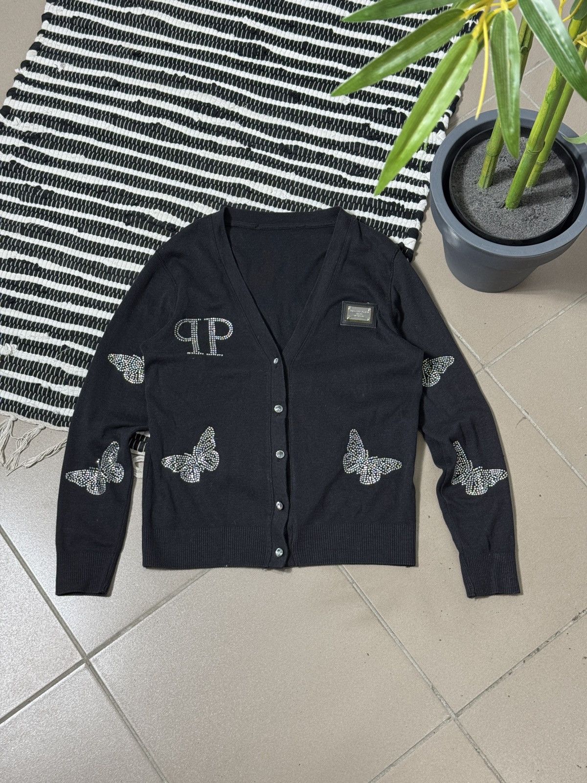Philipp Plein VINTAGE PHILIPP PLEIN BUTTERFLY BUTTONS UP CARDIGAN Size S / US 4 / IT 40 - 2 Thumbnail