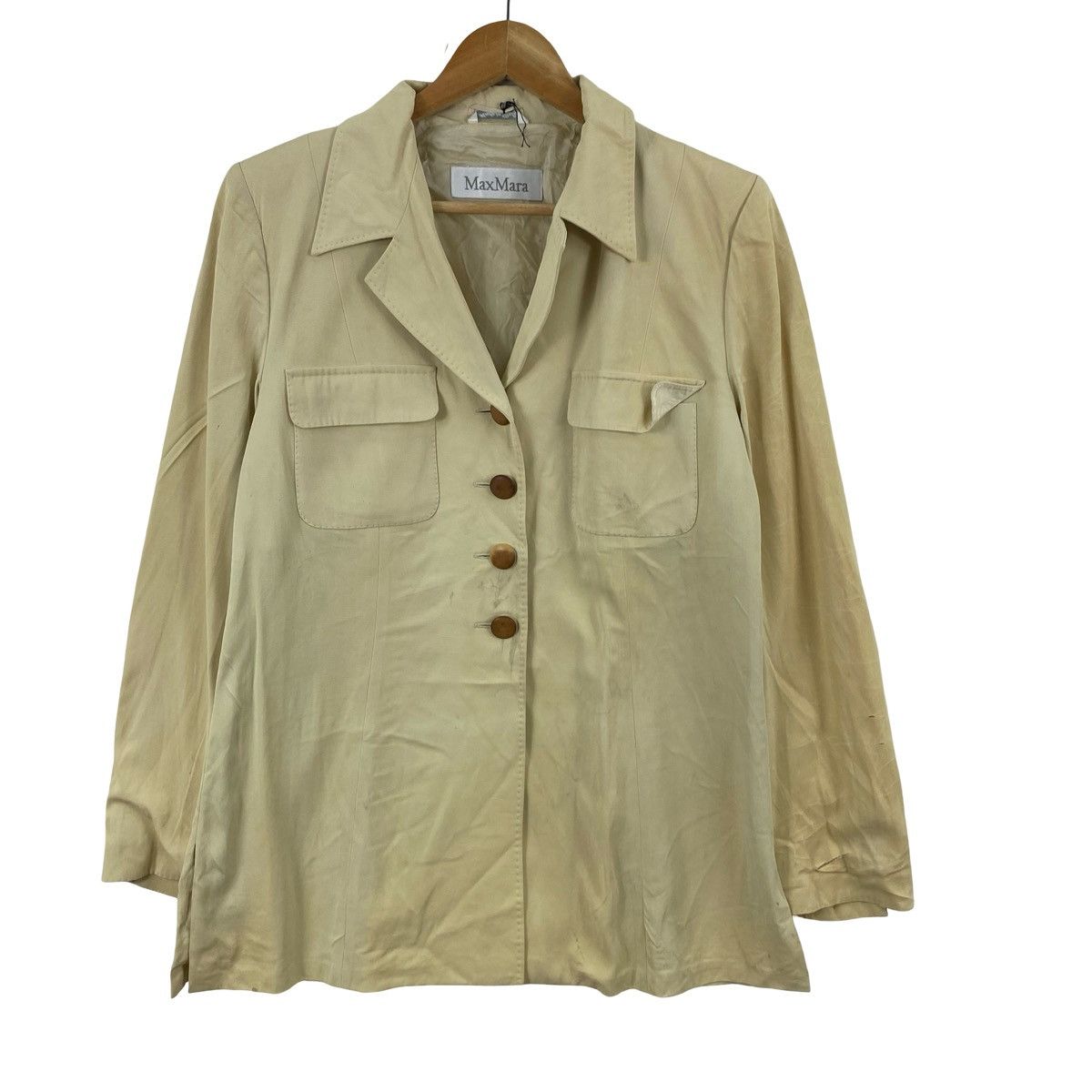 Max Mara MAXMARA Lightweight Safari Style Shirt Jacket with Front Size S / US 4 / IT 40 - 5 Thumbnail