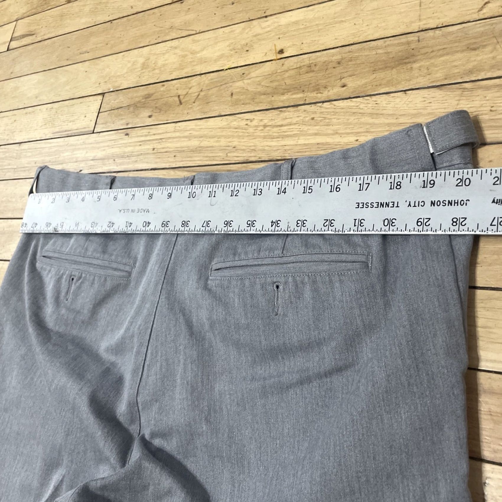 Lands' End Lands' End Gray Pants Mens 36x32 Flat Front Relax Stretch Cotton Work Trousers Pants Mens Gray 90s Preppy School Vintage No Mens Size US 36 / EU 52 - 7 Thumbnail