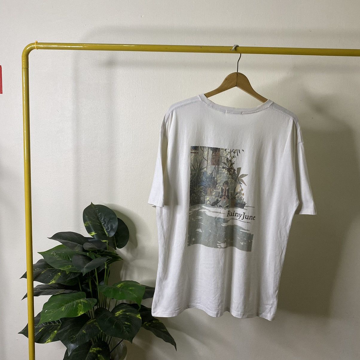 Japanese Brand Rainy June Illustration Artwork By Josee Shimazaki Tee Size US L / EU 52-54 / 3 - 1 Thumbnail