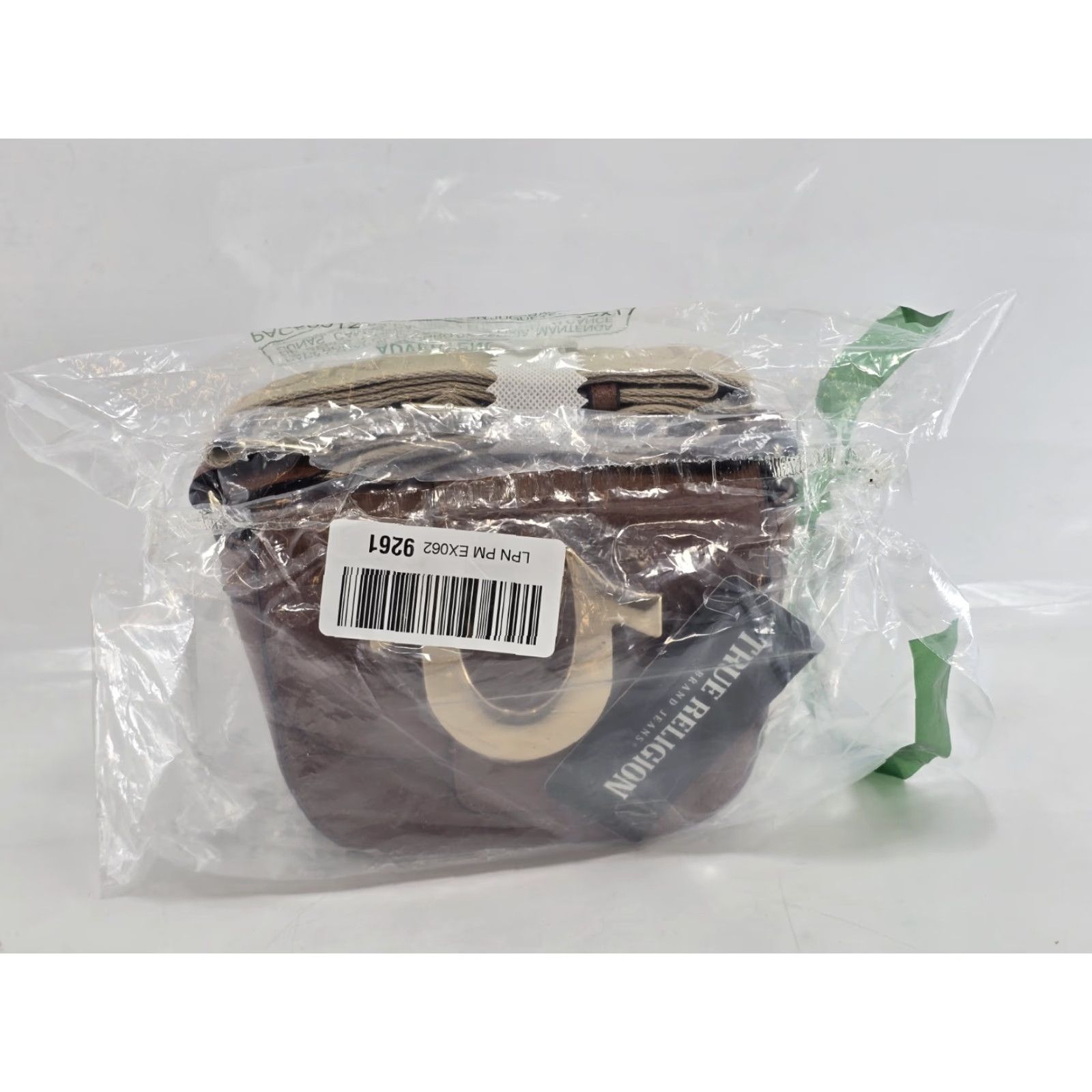 True Religion NWT True Religion Mini Flap Crossbody Bag Cognac Horseshoe Purse - Minor Flaw Dinosaur? Size ONE SIZE - 2 Thumbnail
