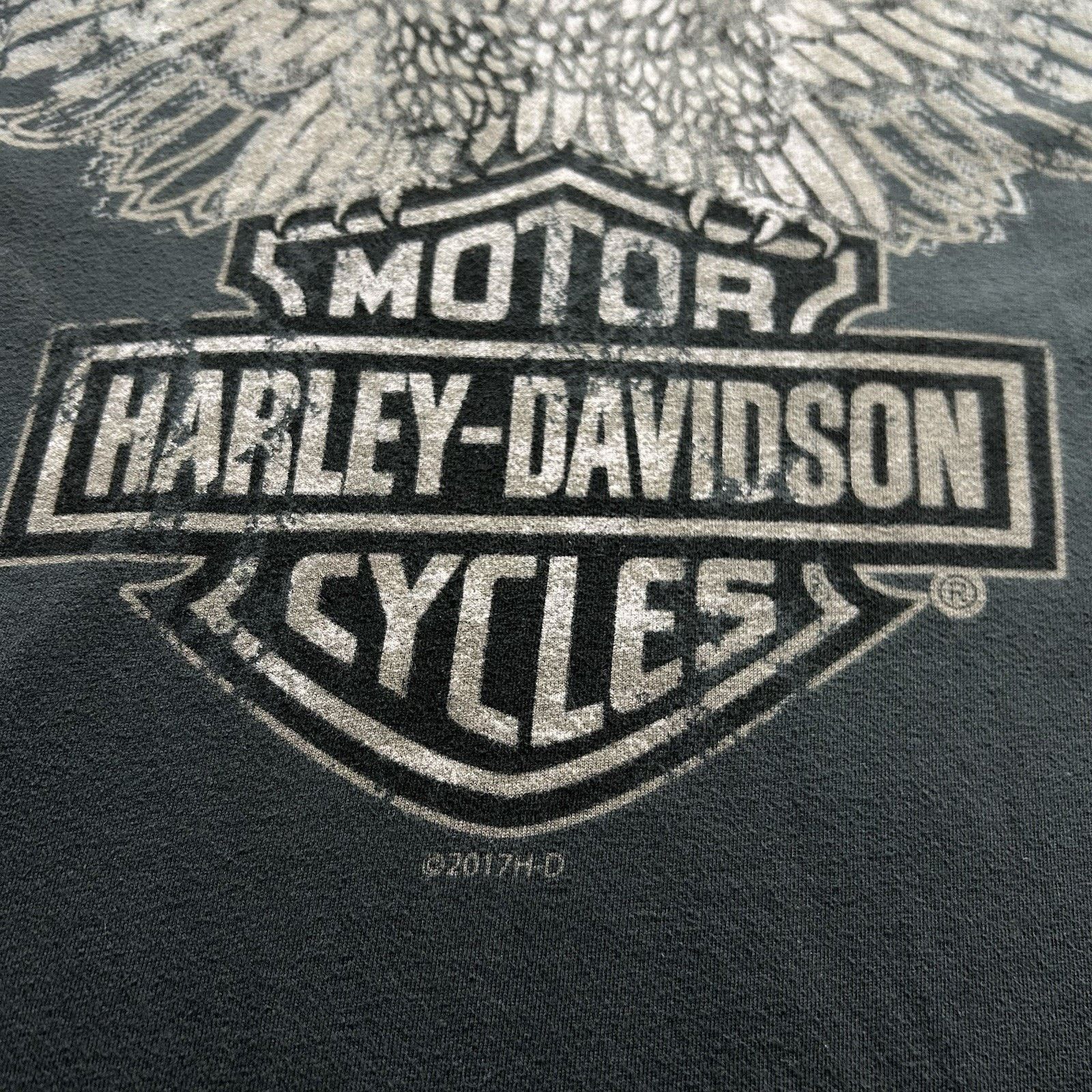 Harley Davidson Vintage Harley Davidson T Shirt Large AOP Eagle Faded Black Size US L / EU 52-54 / 3 - 3 Thumbnail