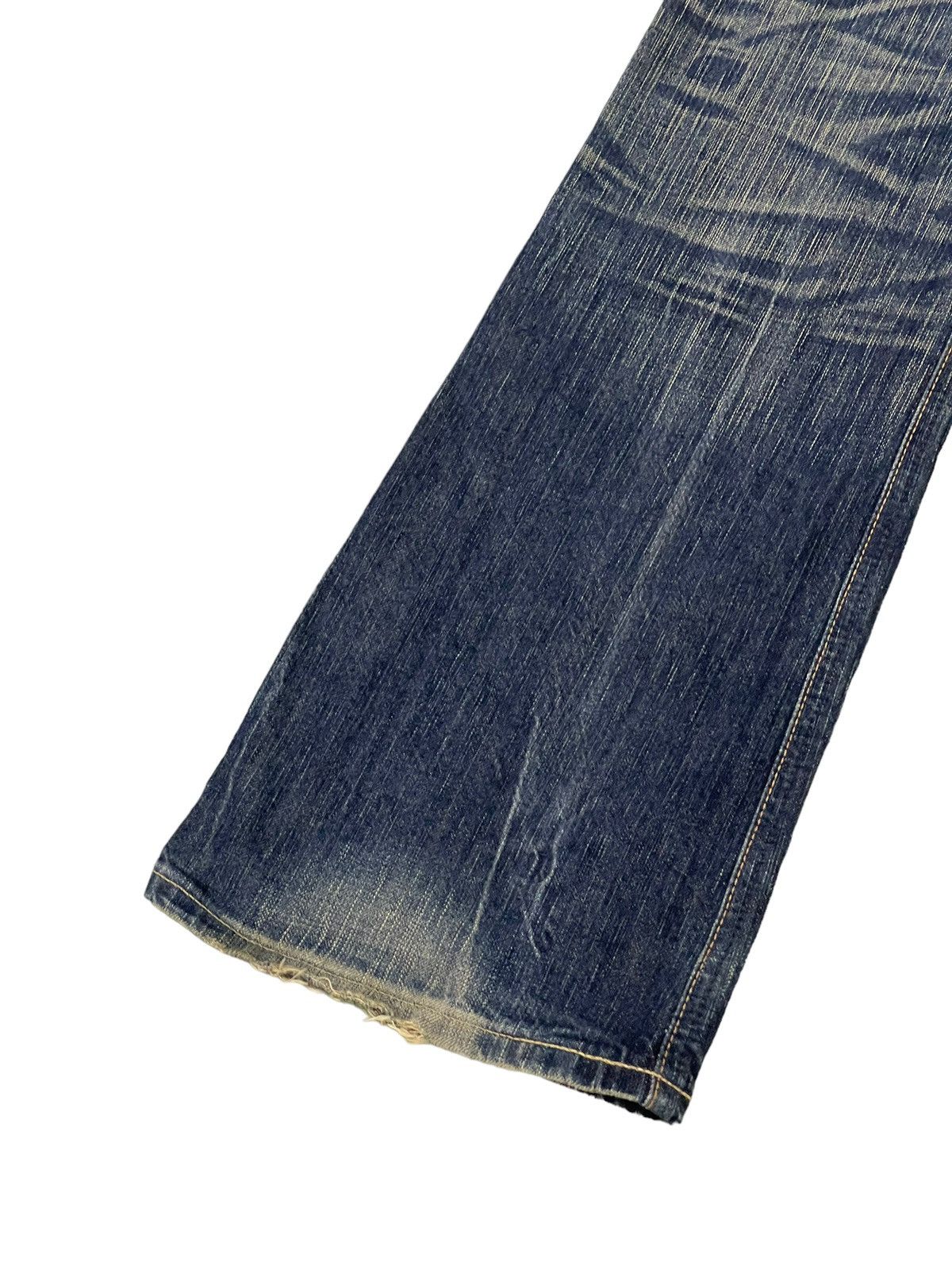 Edwin Flare Jeans Edwin Japan Distress Low Rise Boot Cut 7🟦0 Size US 31 - 16 Thumbnail