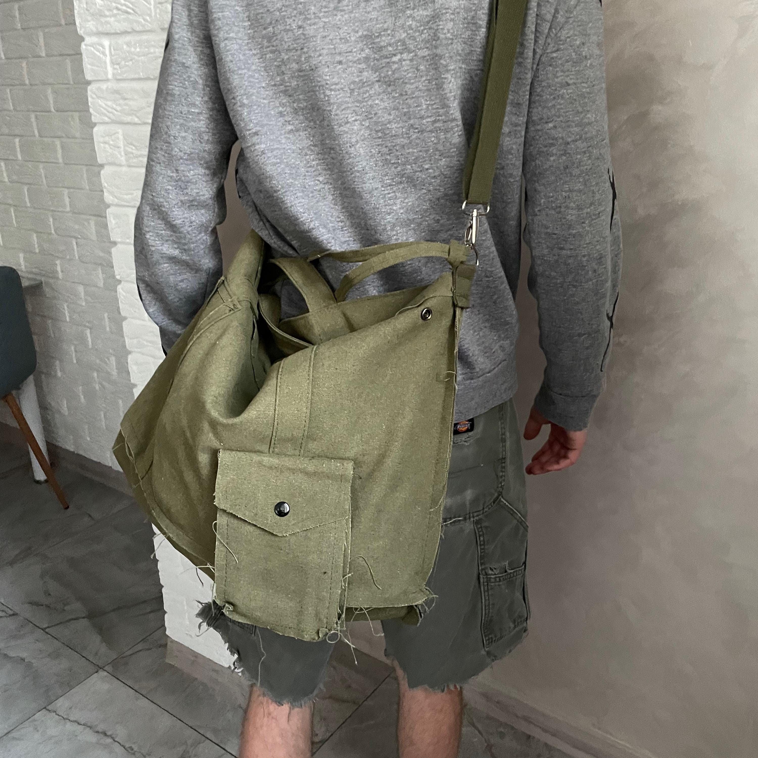 Other Large Canvas Messenger Bag y2k japanese style alt faded Size ONE SIZE - 3 Thumbnail