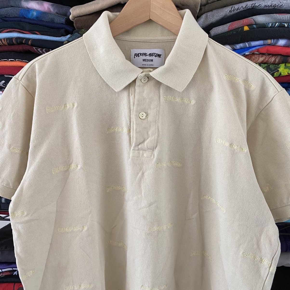 Fucking Awesome Vintage Fucking Awesome Polo Shirt All Over Embroidered Y2K Size US M / EU 48-50 / 2 - 2 Thumbnail