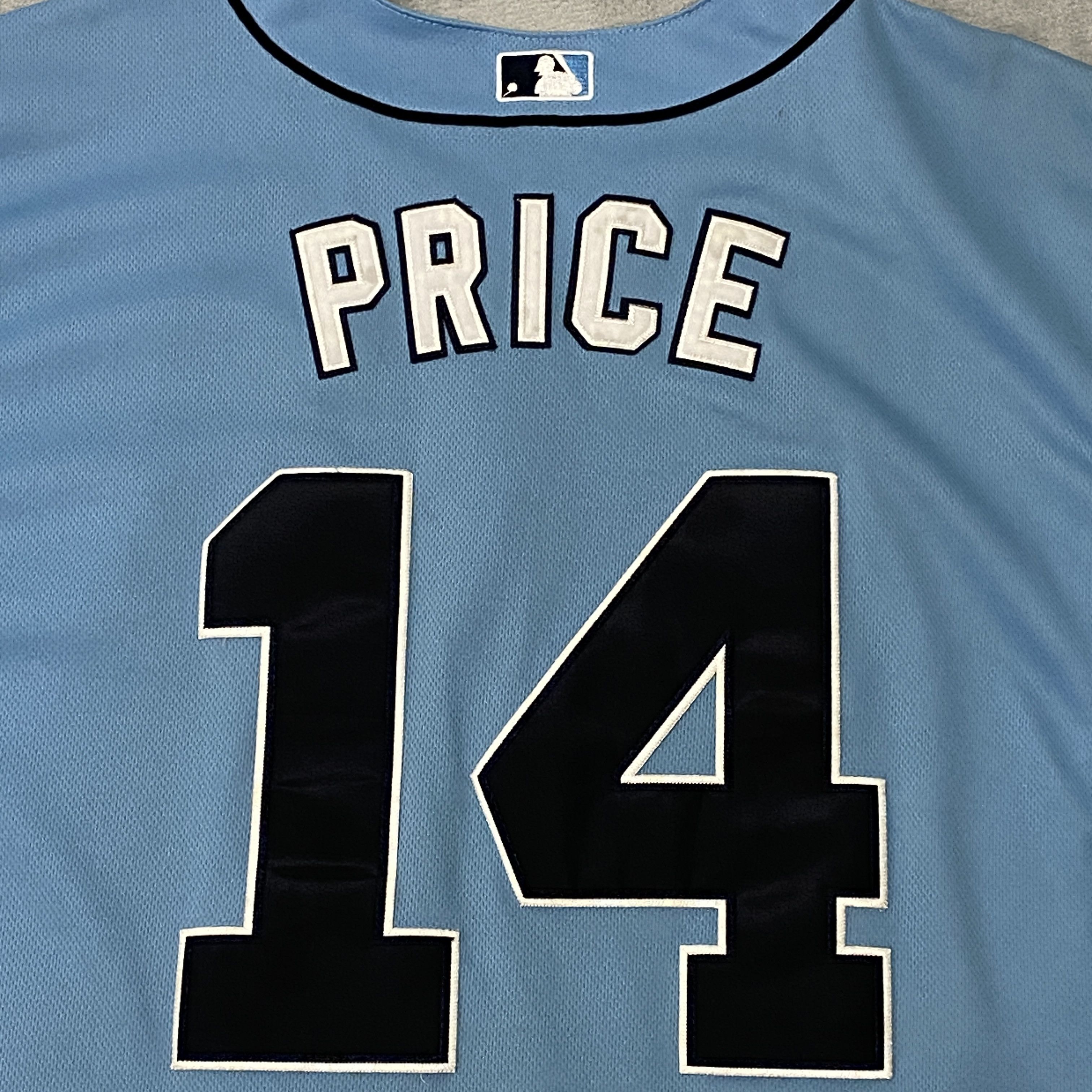 MLB × Majestic Tampa Bay Rays #14 DAVID PRICE Stitched Jersey 54 Light Blue Size US XXL / EU 58 / 5 - 11 Thumbnail