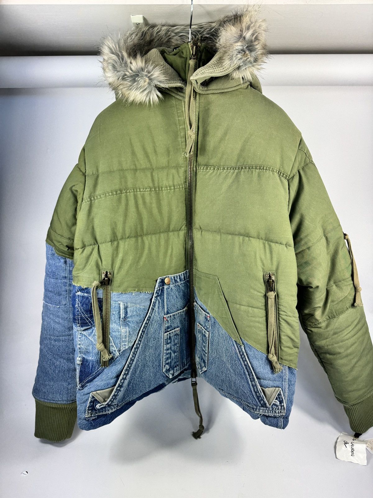Greg Lauren Quilted Army Super Warm Liner Retro Puffy Puffer Jacket Size US XXL / EU 58 / 5 - 2 Thumbnail