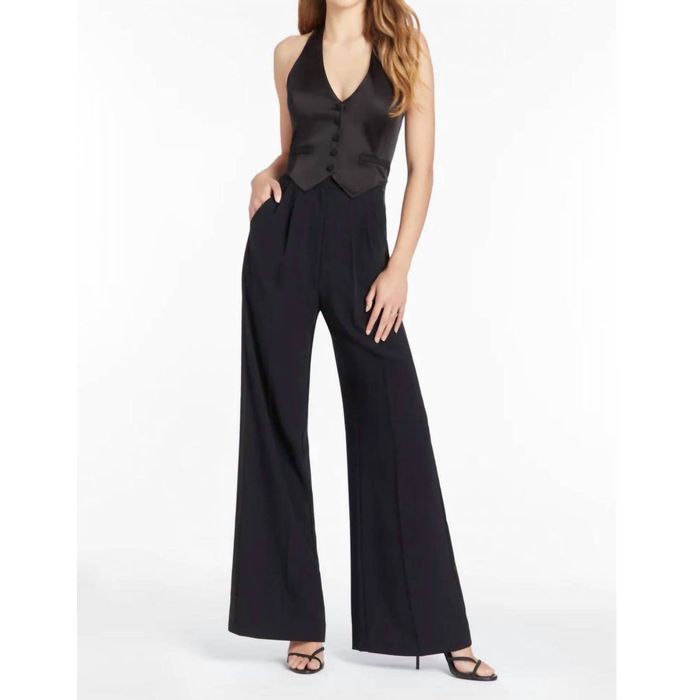 Amanda Uprichard AMANDA UPRICHARD Isadore Jumpsuit In Black Grailed