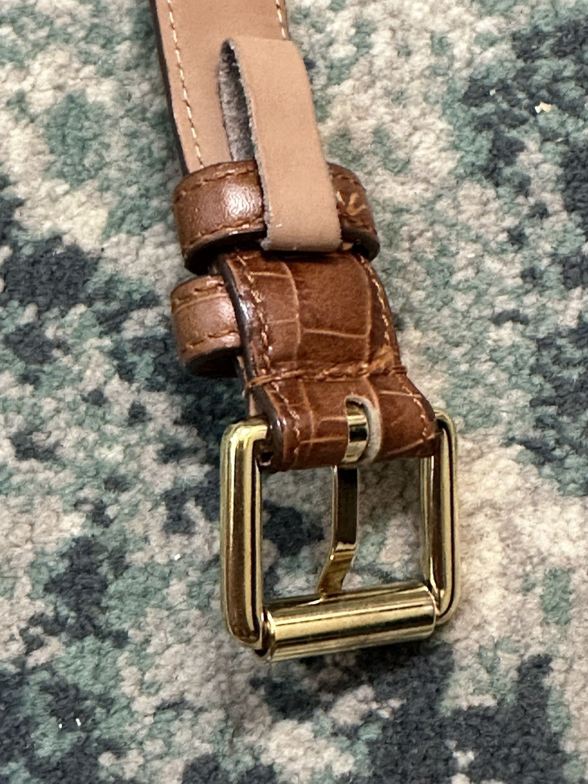 Max Mara × Weekend Max Mara Max Mara Made in Italy Croc Skin Belt Size ONE SIZE - 5 Thumbnail