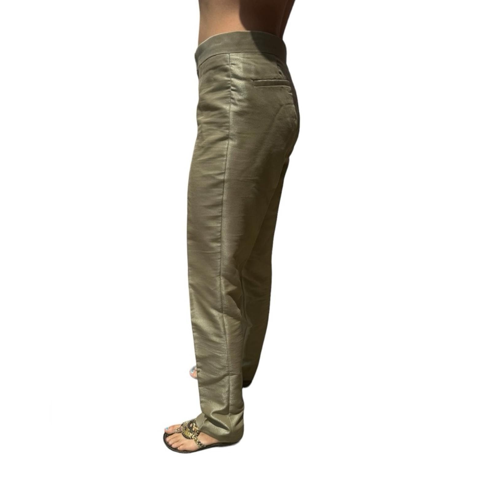 Gucci Gucci Women’s Antique Gold Straight-Leg Trousers Size 4 Size 28" / US 6 / IT 42 - 4 Thumbnail