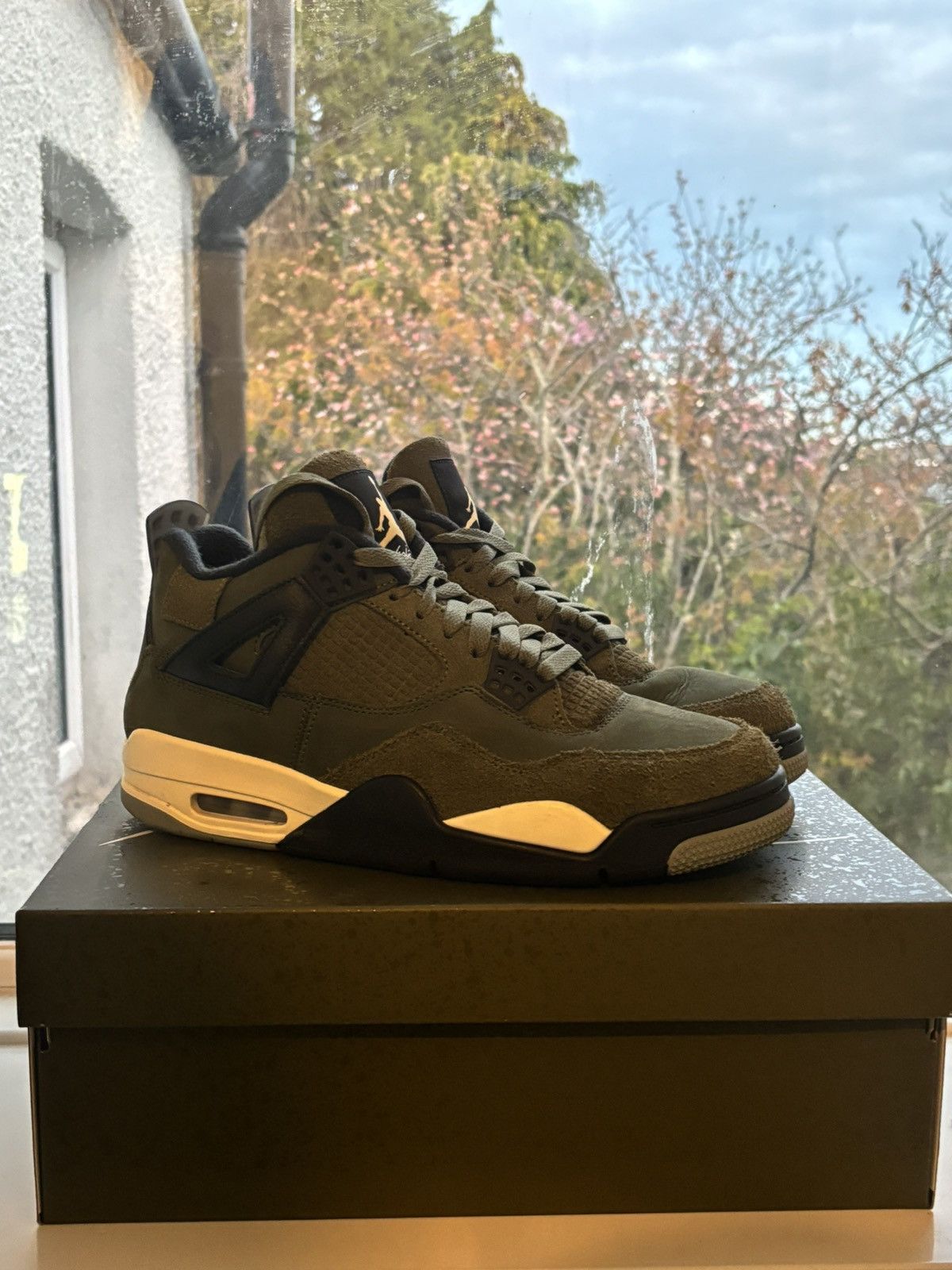 image of Jordan Nike Air Jordan 4 Retro Se Craft Green Shoes, Men's (Size 9)