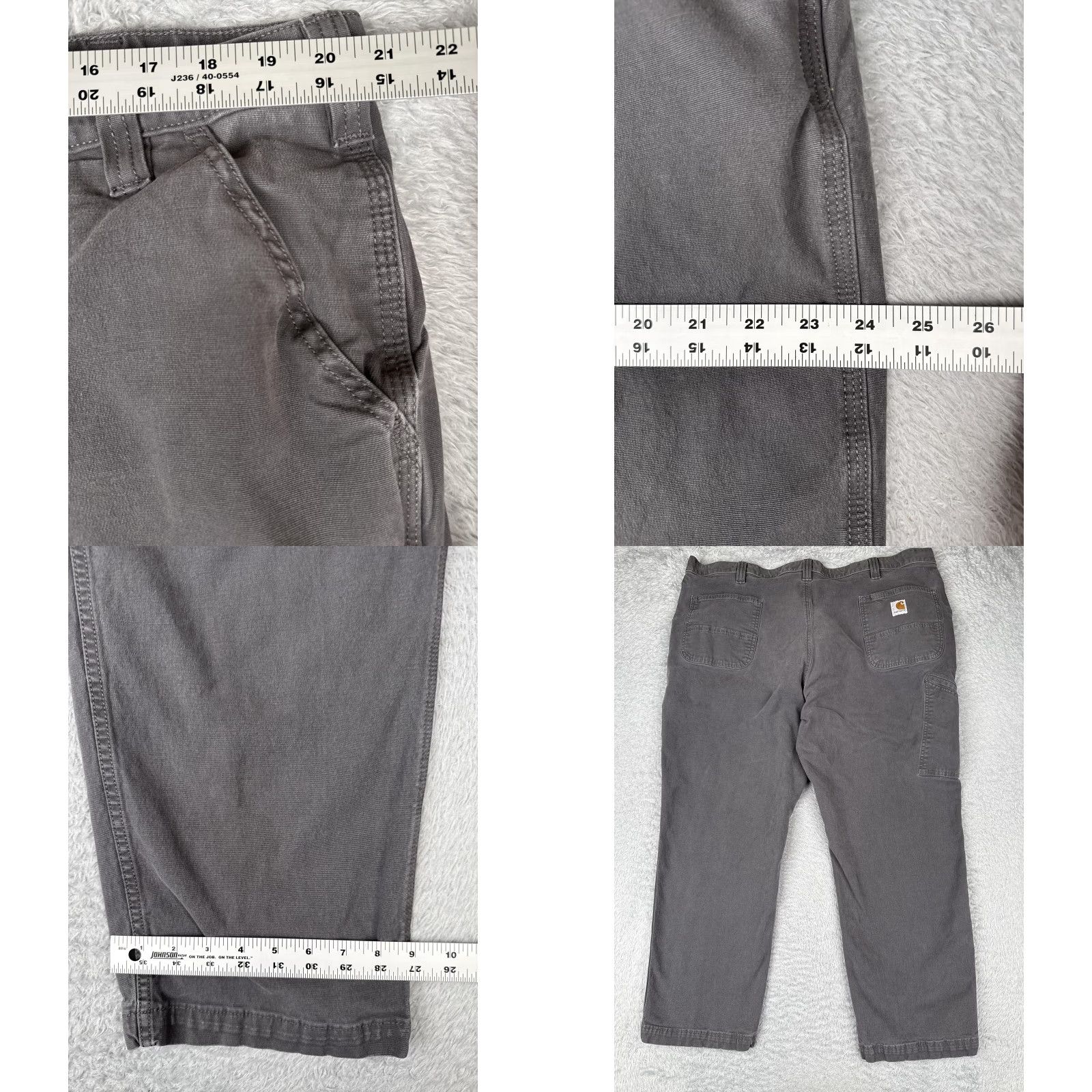 Carhartt Carhartt Pants 46x30 Gray Rugged Flex Rigby Dungaree Carpenter Relaxed Fit Mens Size US 30 / EU 46 - 9 Thumbnail