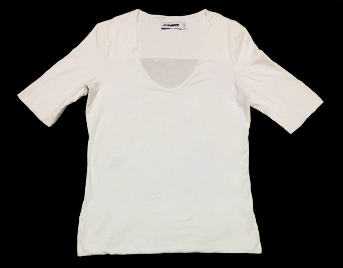 Jil Sander × Raf Simons Jil Sander V-neck Stretch Tee Raf Simons Era Size M / US 6-8 / IT 42-44 - 1 Thumbnail