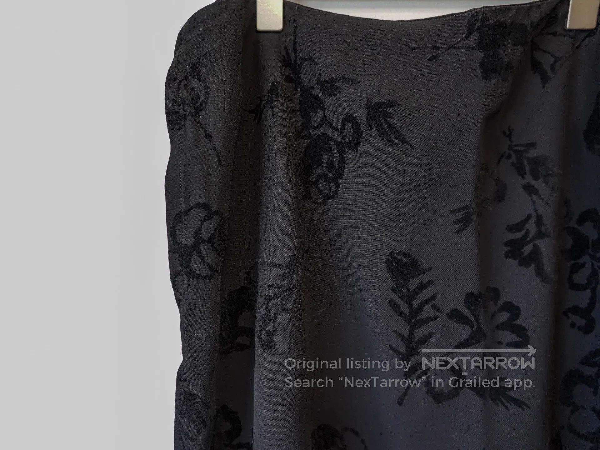 Yohji Yamamoto Yohji Yamamoto 1997SS Velvet Floral Skirt. Size 35" - 5 Thumbnail